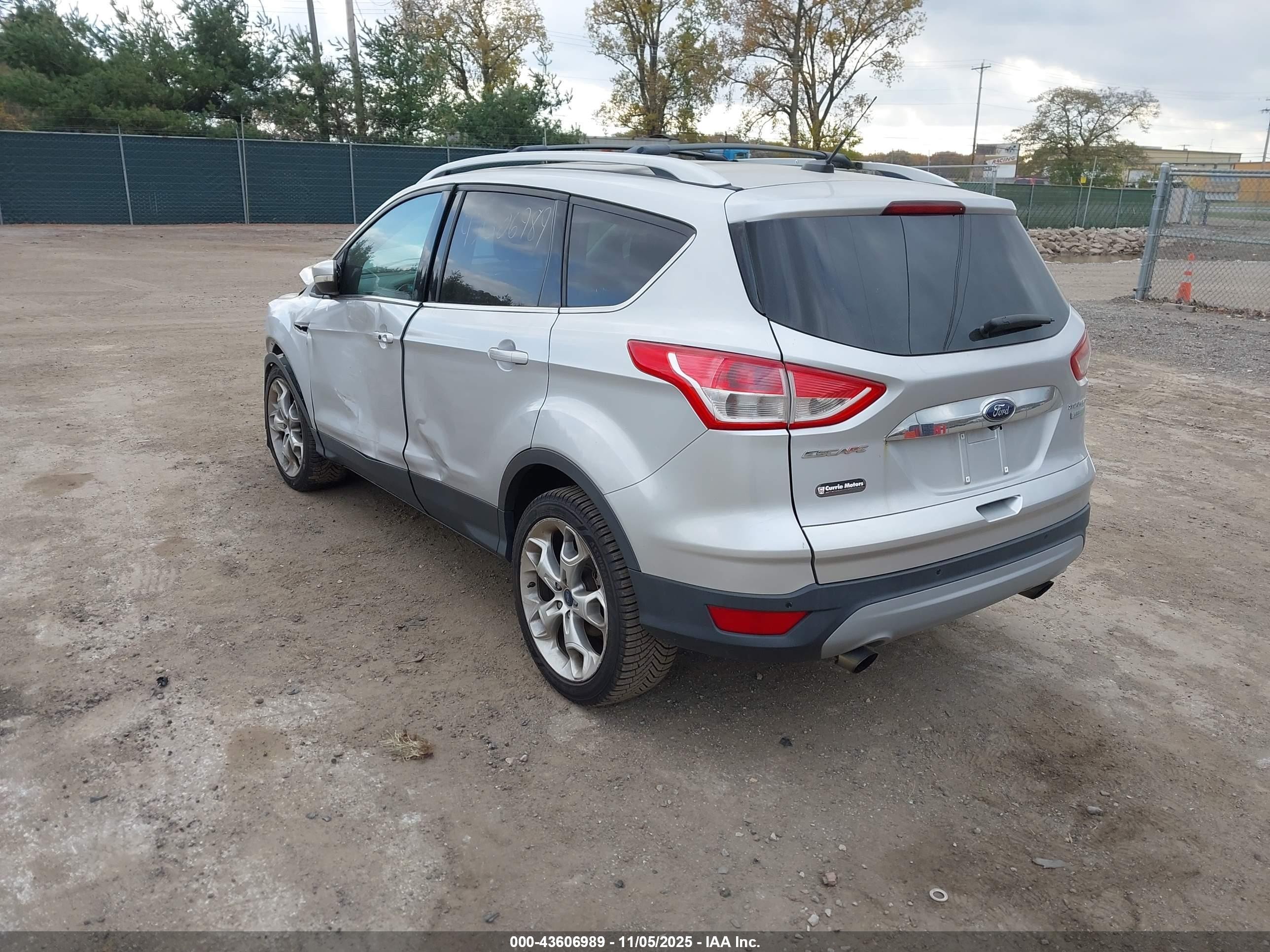2014 Ford Escape Titanium Silver vin: 1FMCU0J9XEUA83690