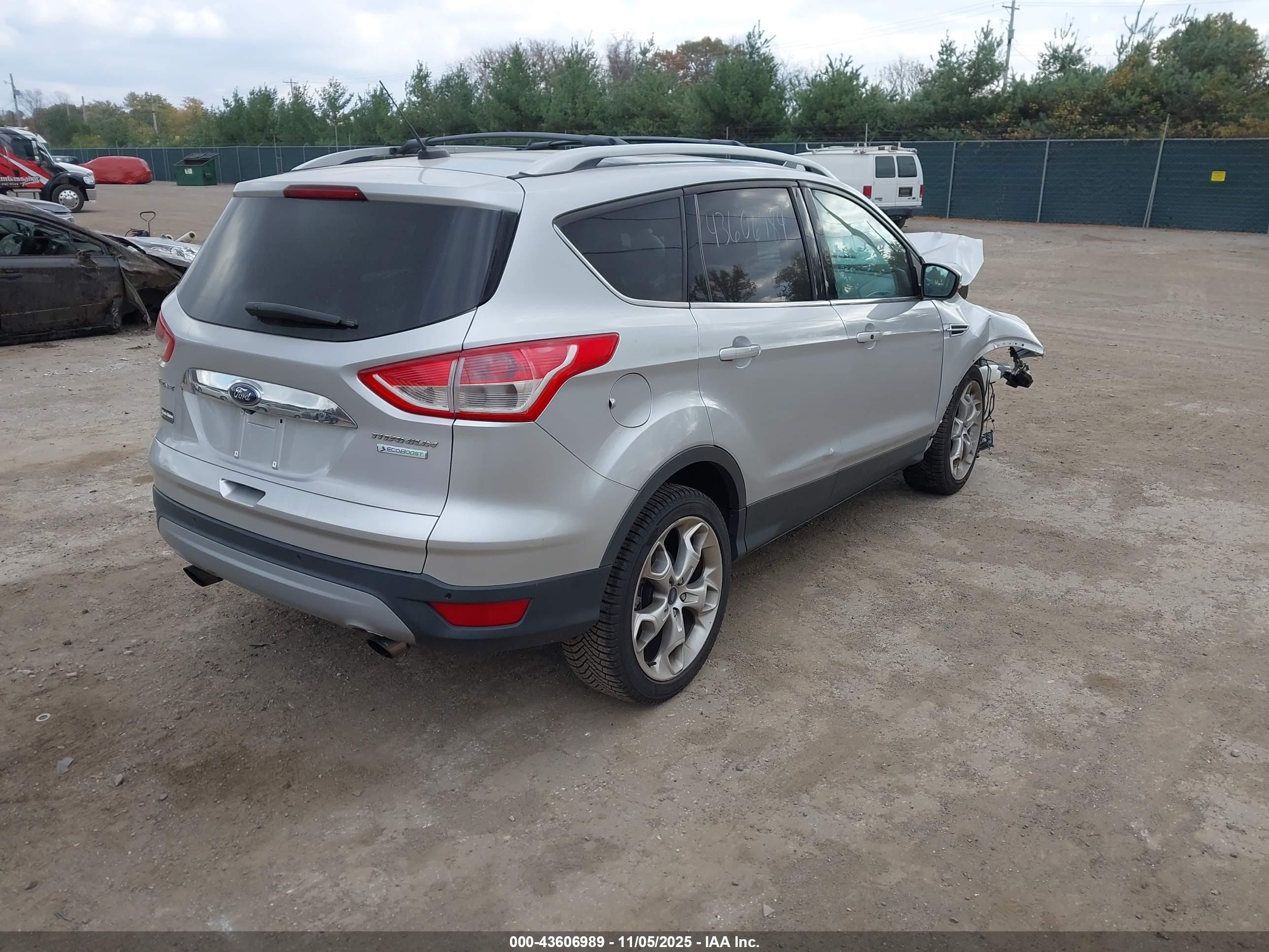 2014 Ford Escape Titanium Silver vin: 1FMCU0J9XEUA83690