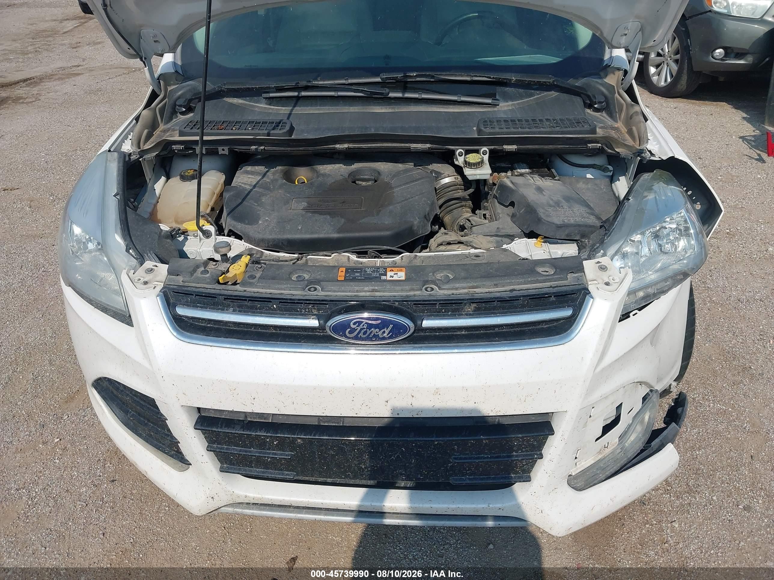 2014 Ford Escape Titanium White vin: 1FMCU0J9XEUD99929