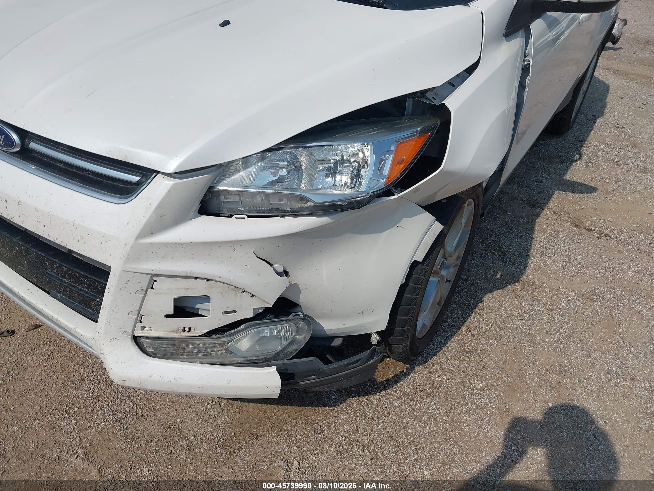 2014 Ford Escape Titanium White vin: 1FMCU0J9XEUD99929