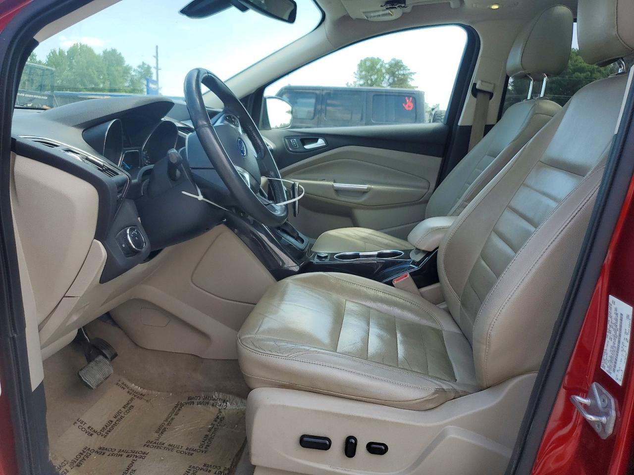 2014 Ford Escape Titanium Red vin: 1FMCU0J9XEUE49325