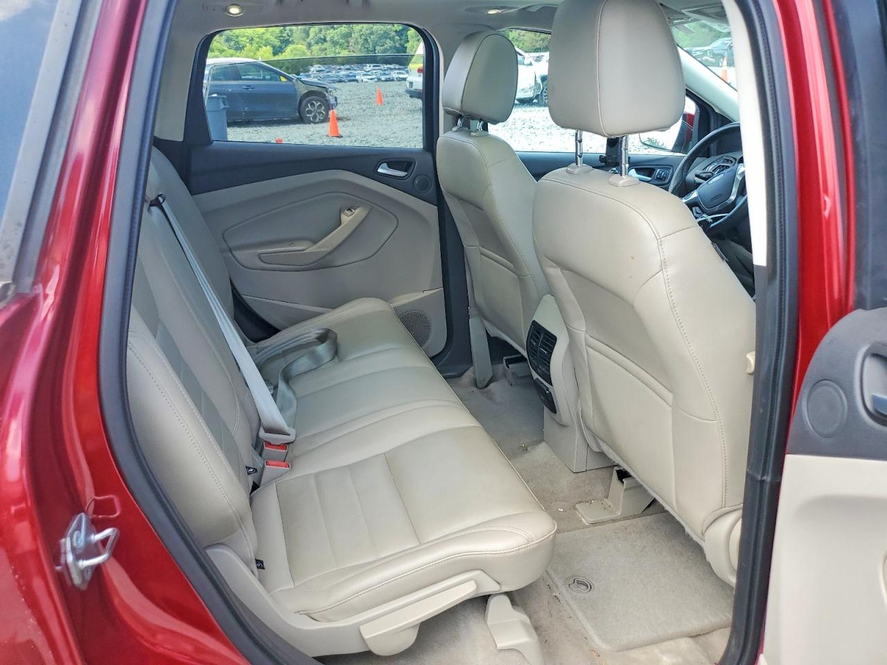 2014 Ford Escape Titanium Red vin: 1FMCU0J9XEUE49325
