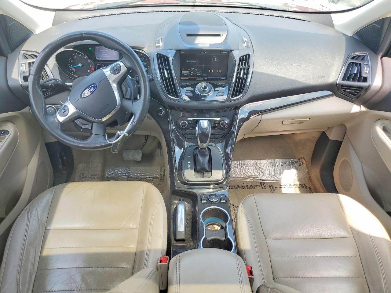 2014 Ford Escape Titanium Red vin: 1FMCU0J9XEUE49325