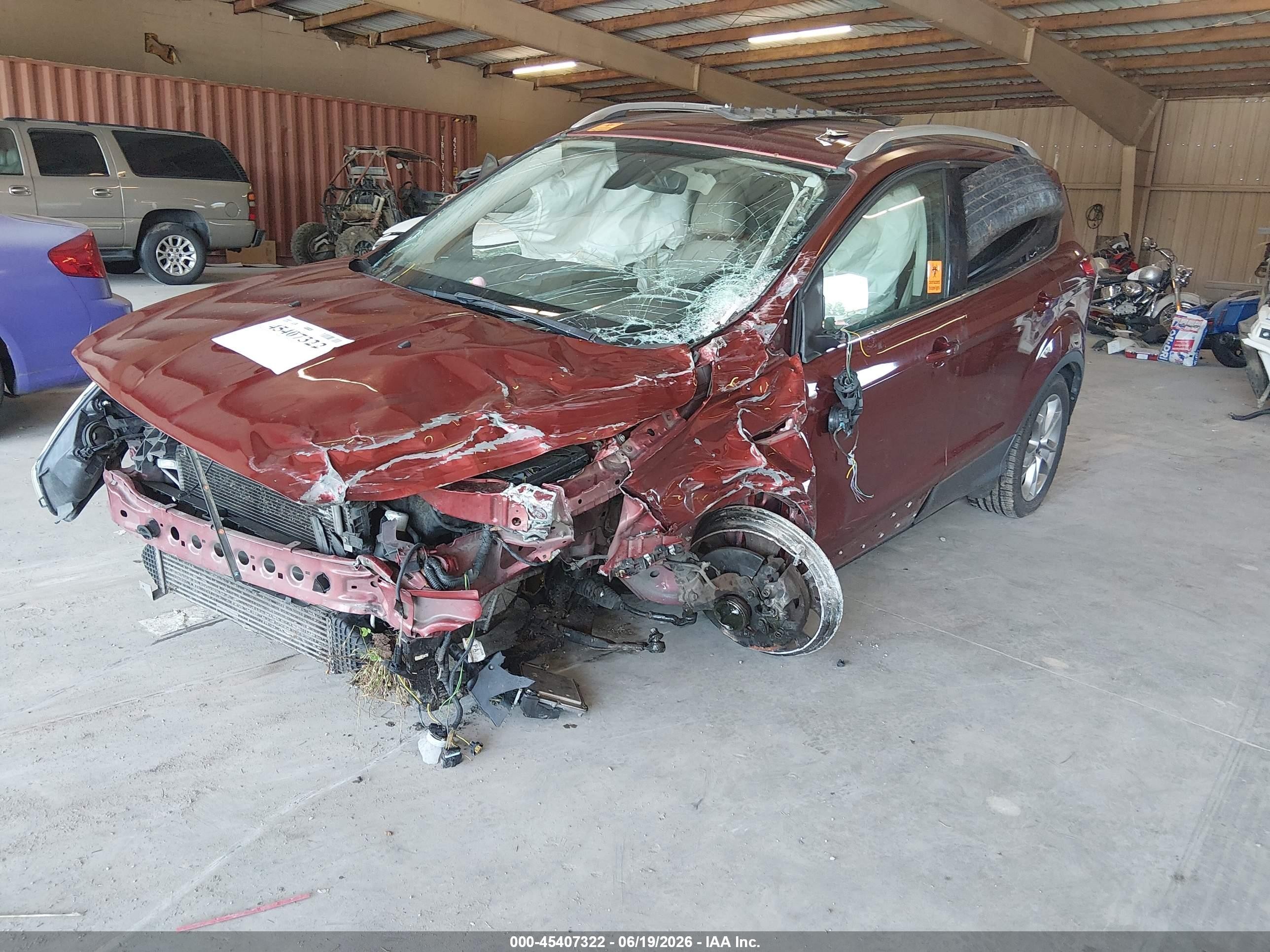 2015 Ford Escape Titanium Red vin: 1FMCU0J9XFUA68852