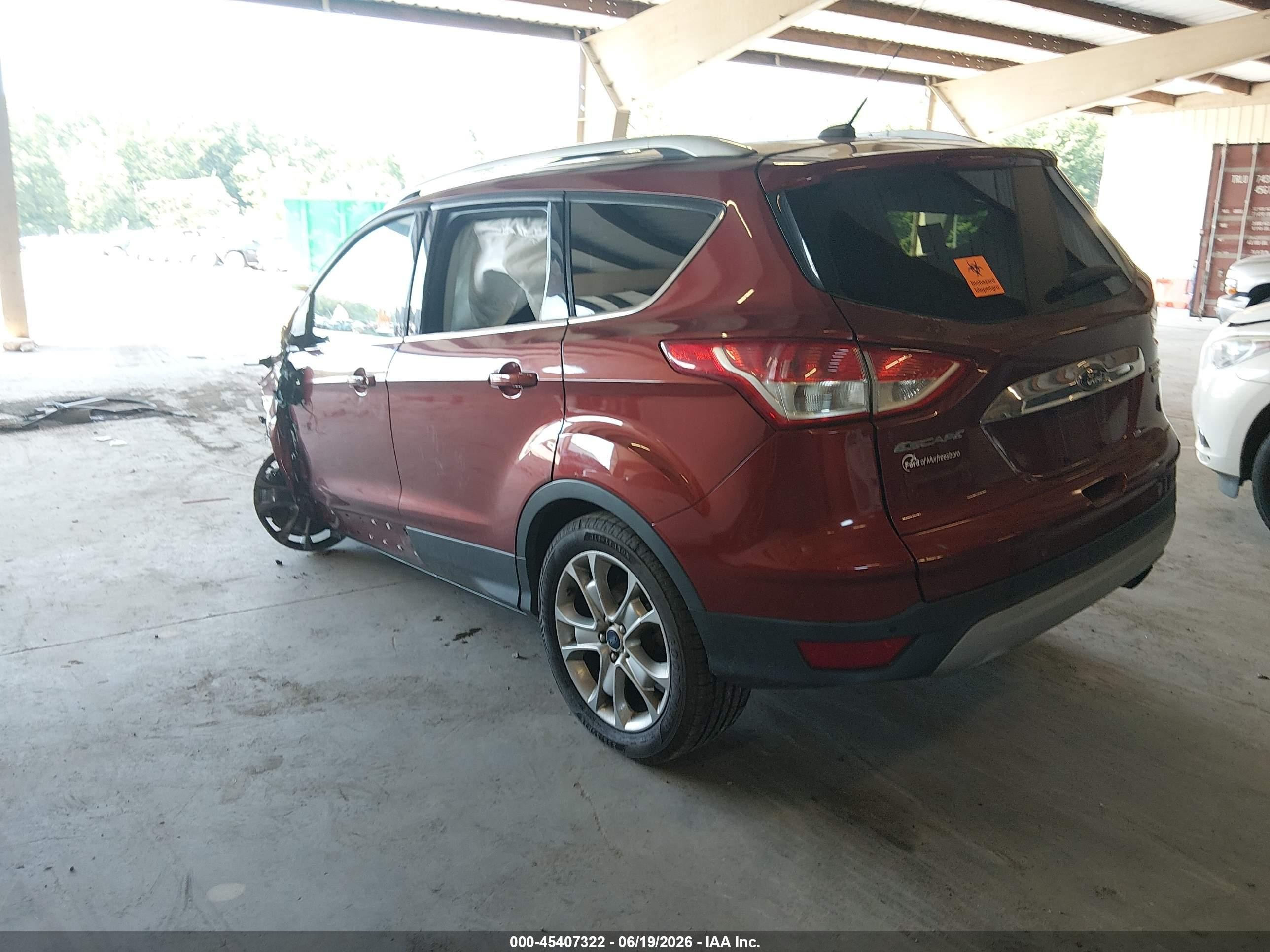 2015 Ford Escape Titanium Red vin: 1FMCU0J9XFUA68852