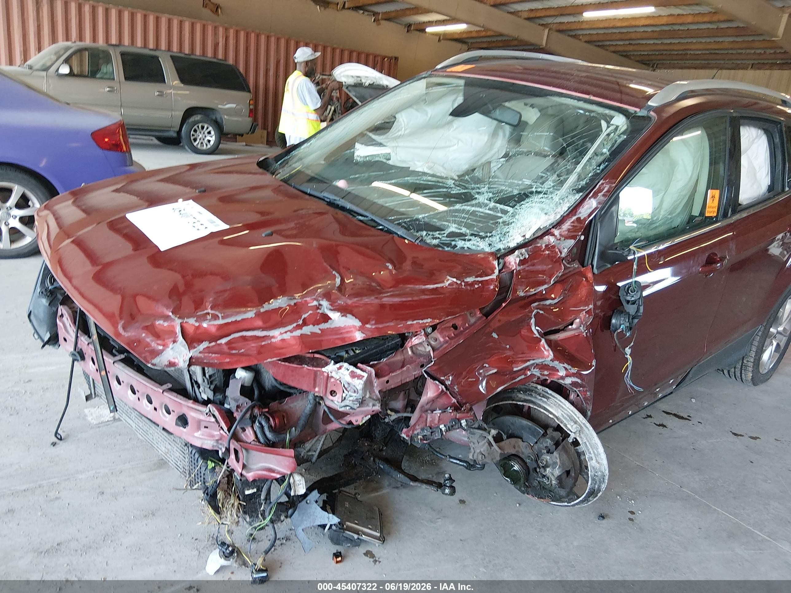 2015 Ford Escape Titanium Red vin: 1FMCU0J9XFUA68852