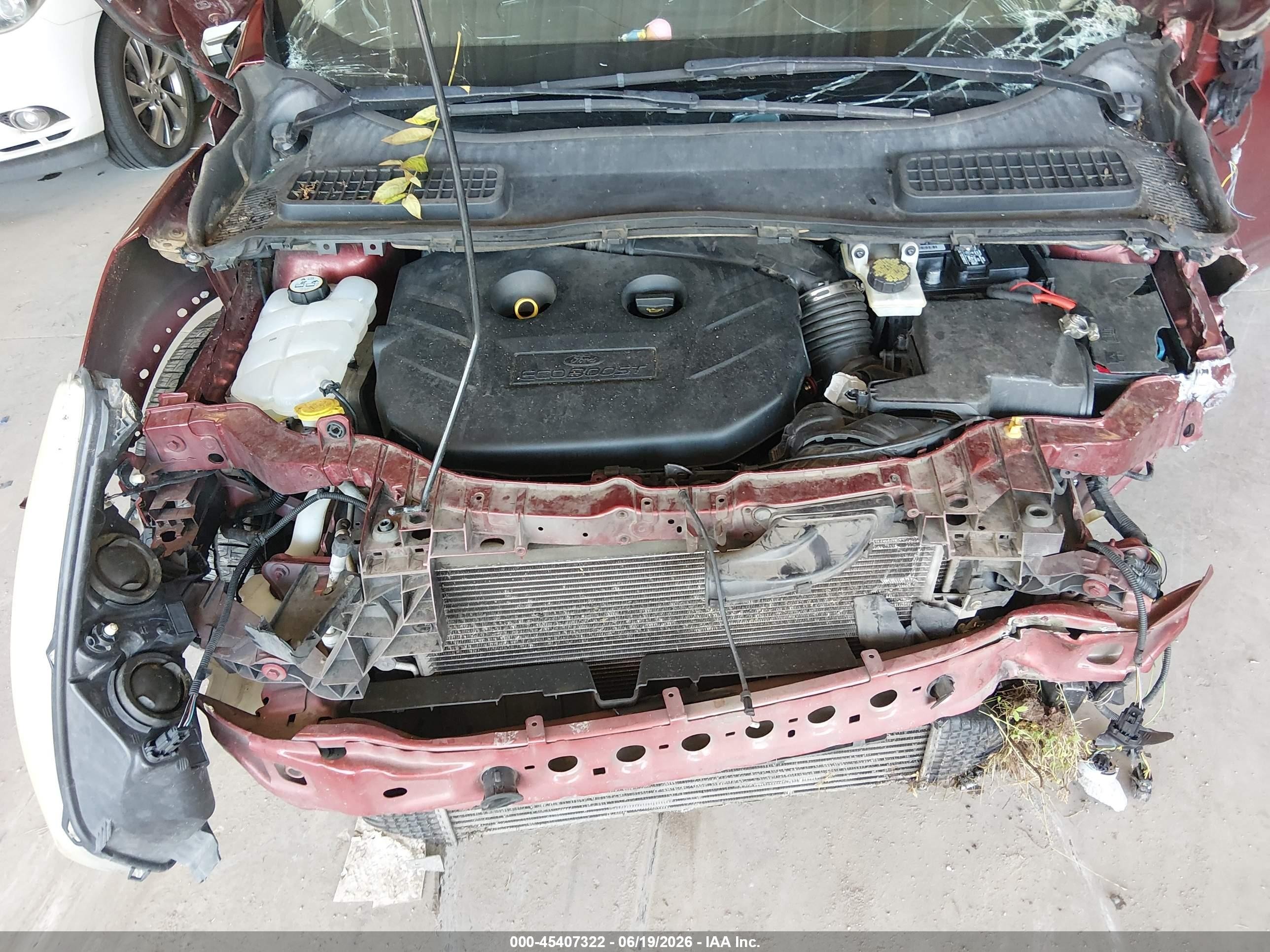 2015 Ford Escape Titanium Red vin: 1FMCU0J9XFUA68852