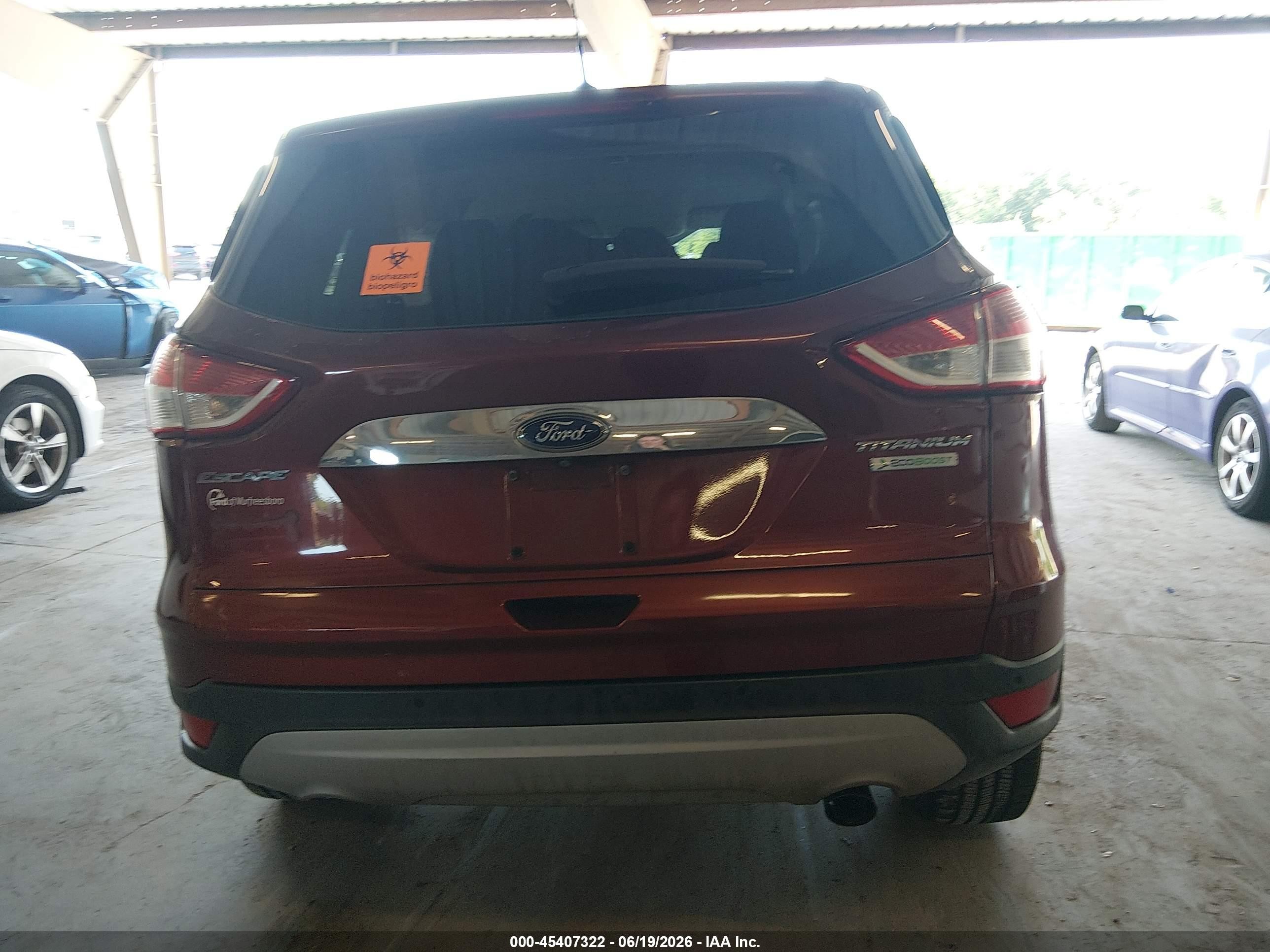 2015 Ford Escape Titanium Red vin: 1FMCU0J9XFUA68852