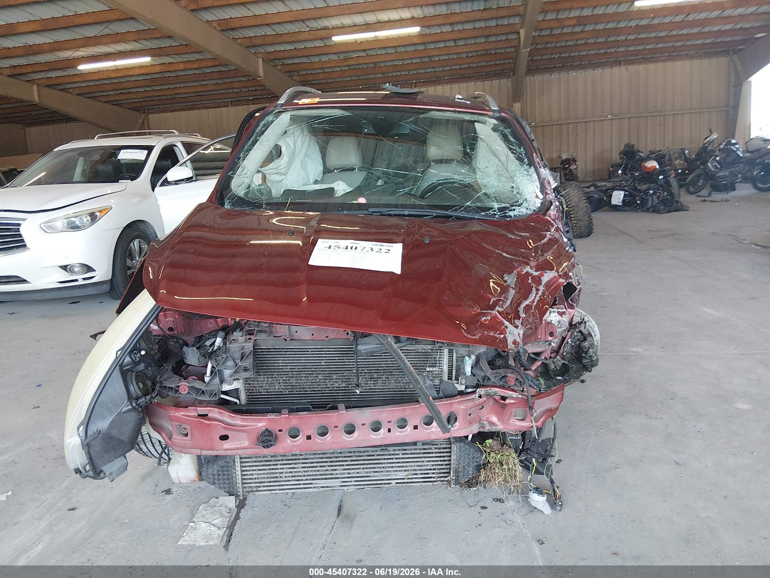 2015 Ford Escape Titanium Red vin: 1FMCU0J9XFUA68852