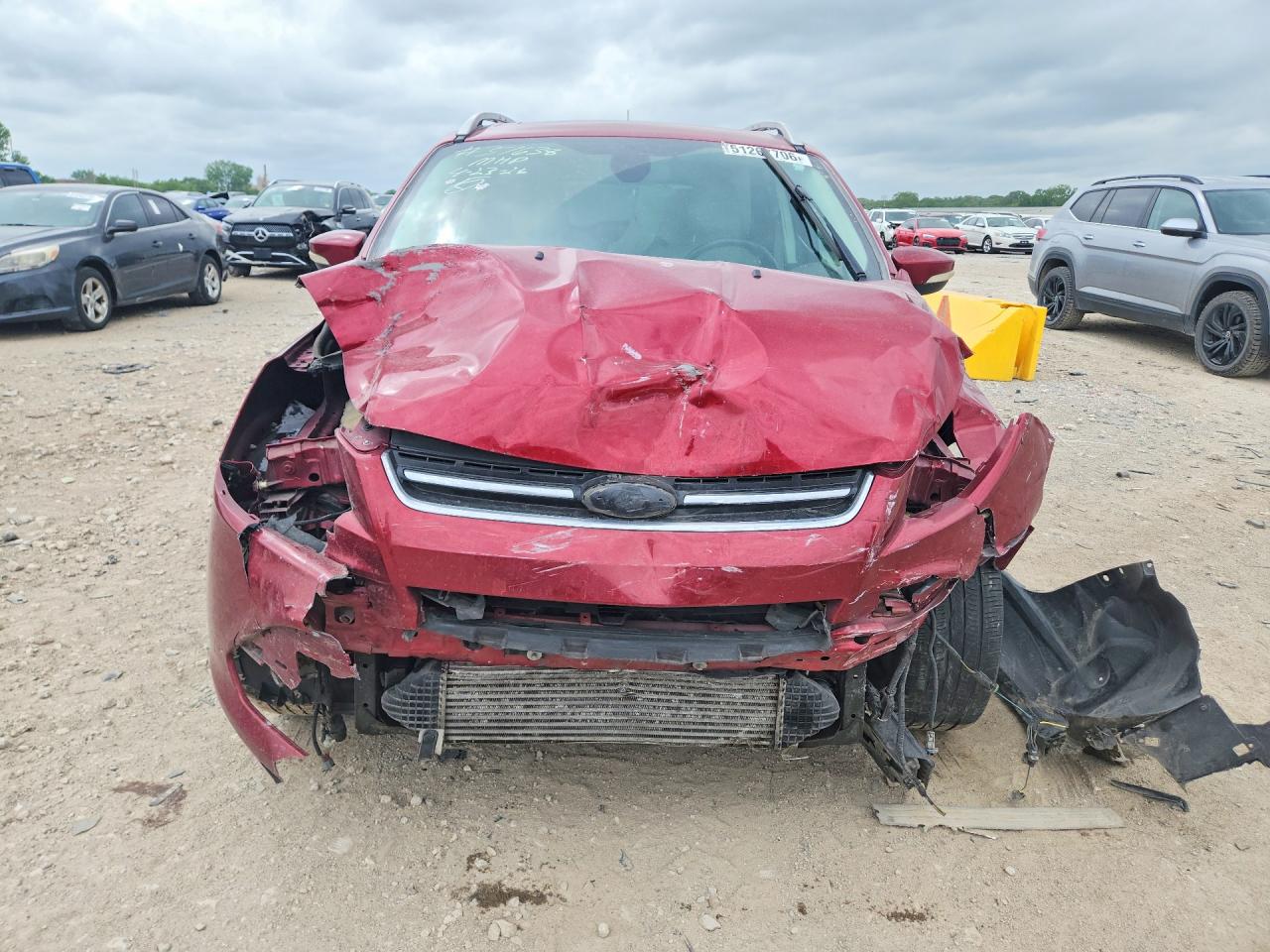 2015 Ford Escape Titanium Red vin: 1FMCU0J9XFUB36275