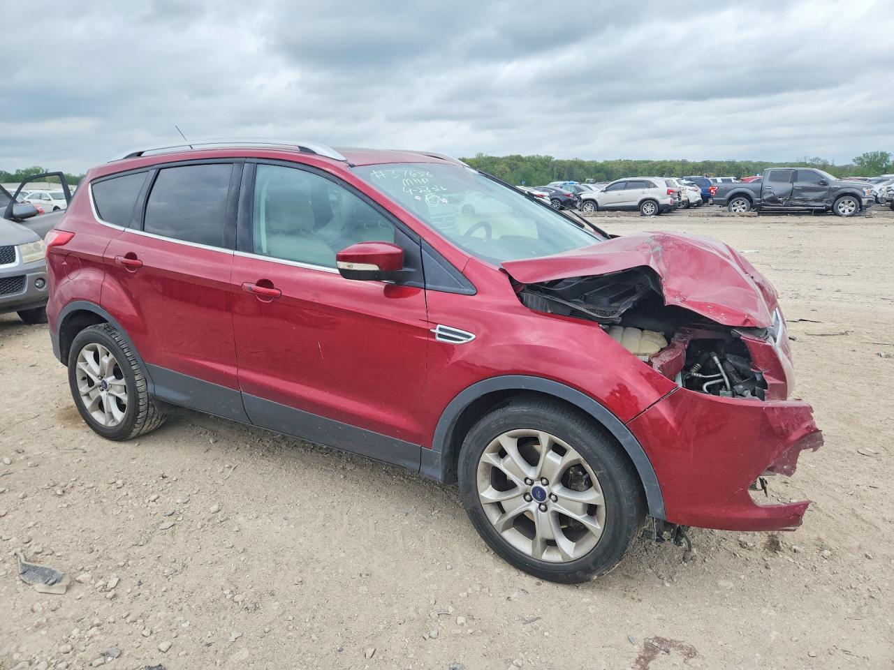 2015 Ford Escape Titanium Red vin: 1FMCU0J9XFUB36275