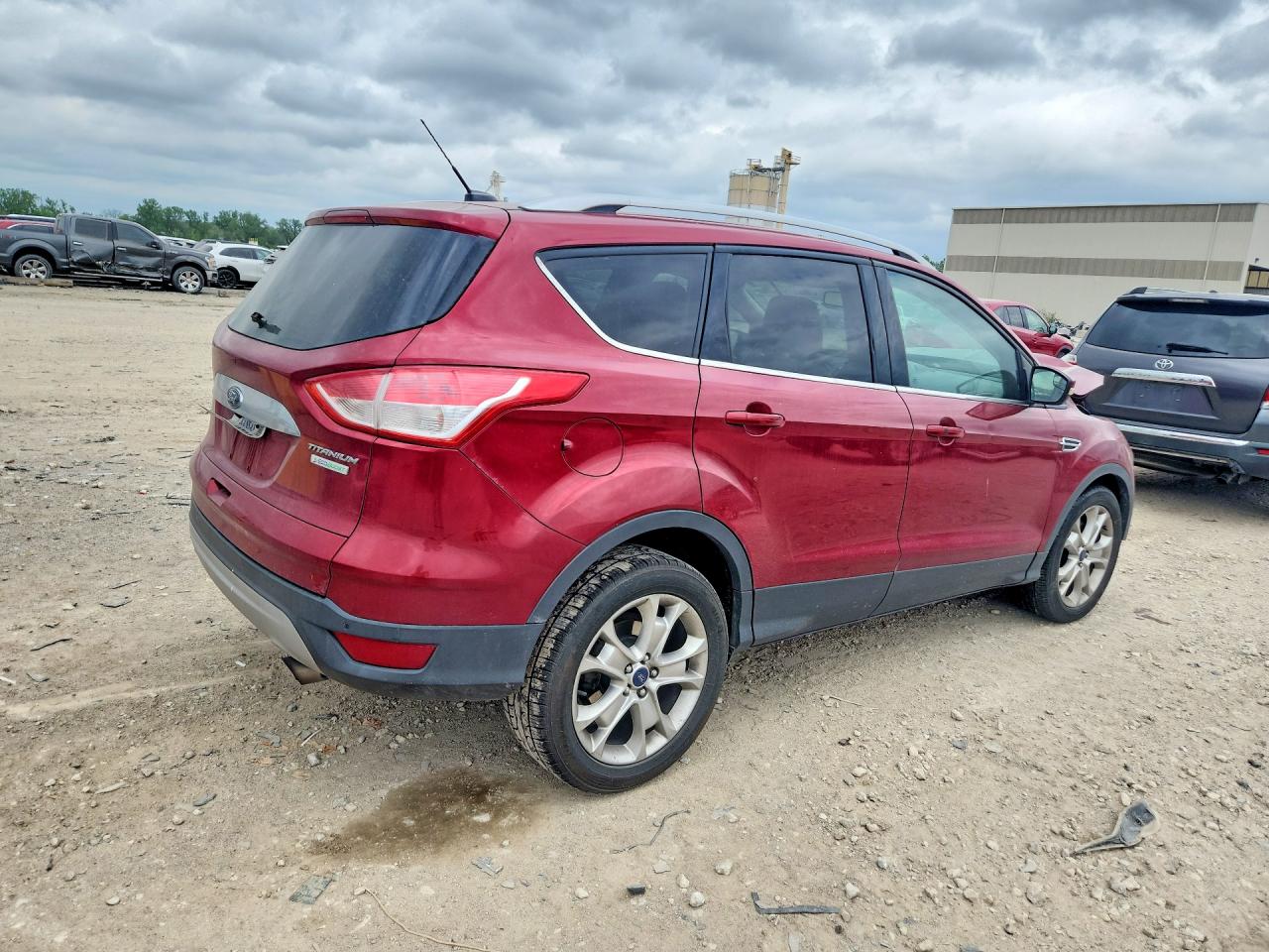 2015 Ford Escape Titanium Red vin: 1FMCU0J9XFUB36275
