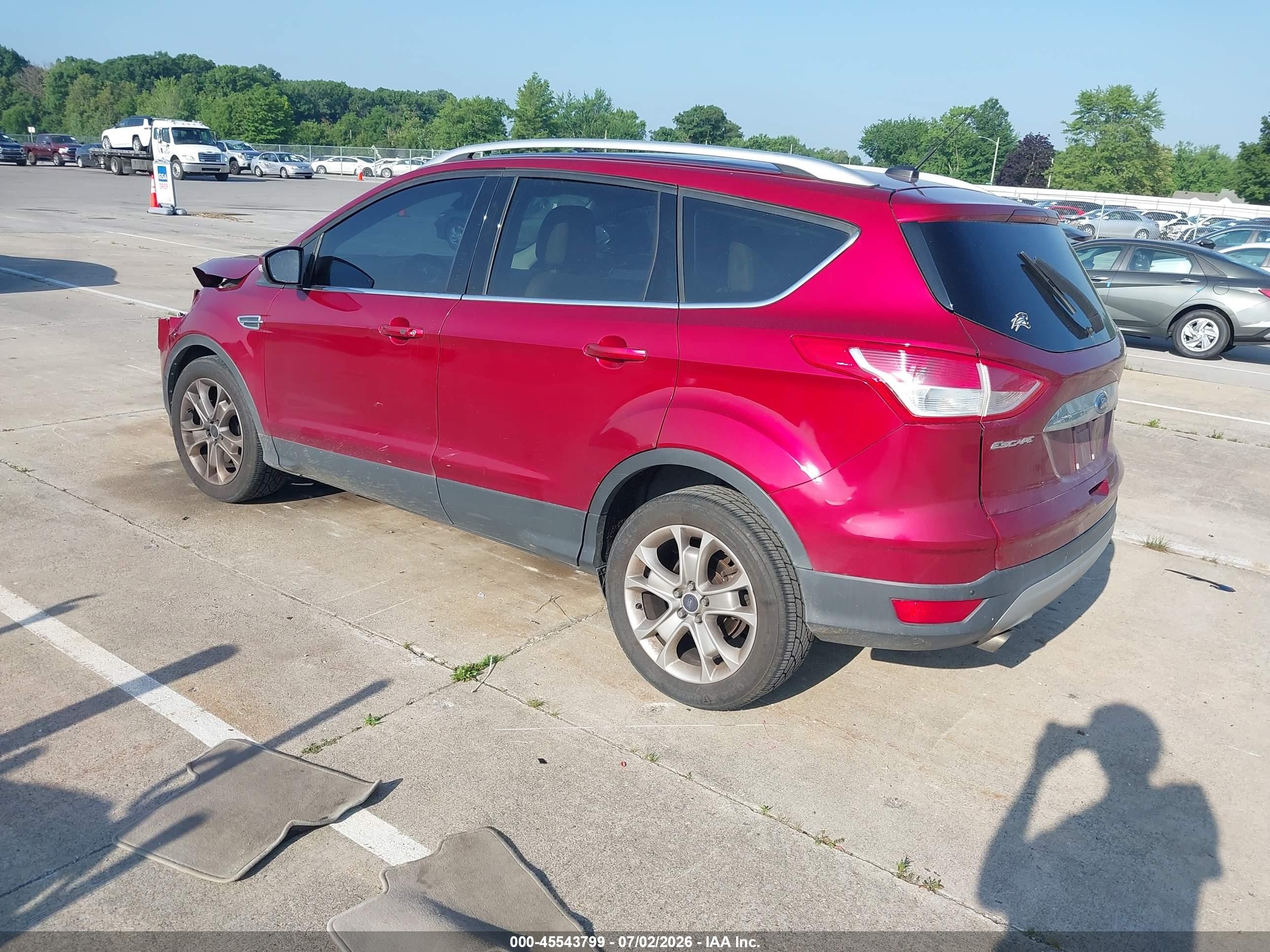 2015 Ford Escape Titanium Красный vin: 1FMCU0J9XFUC24047