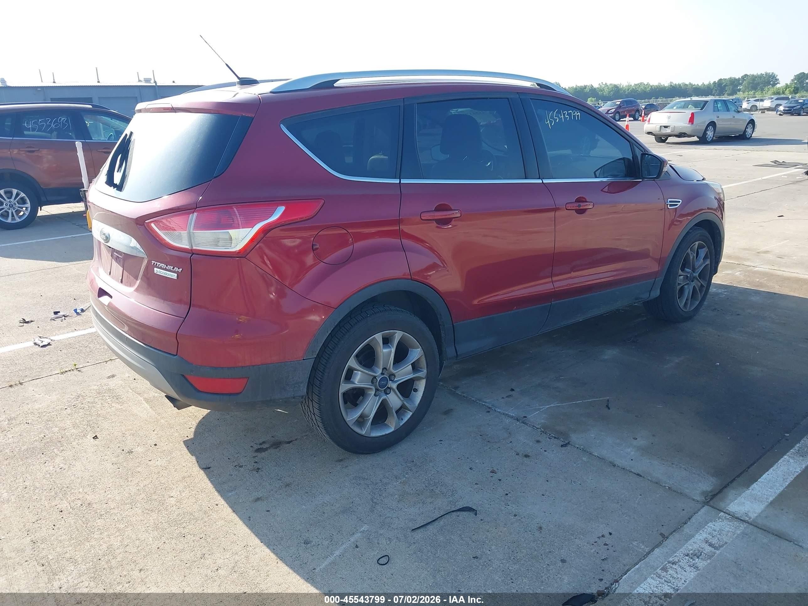 2015 Ford Escape Titanium Красный vin: 1FMCU0J9XFUC24047