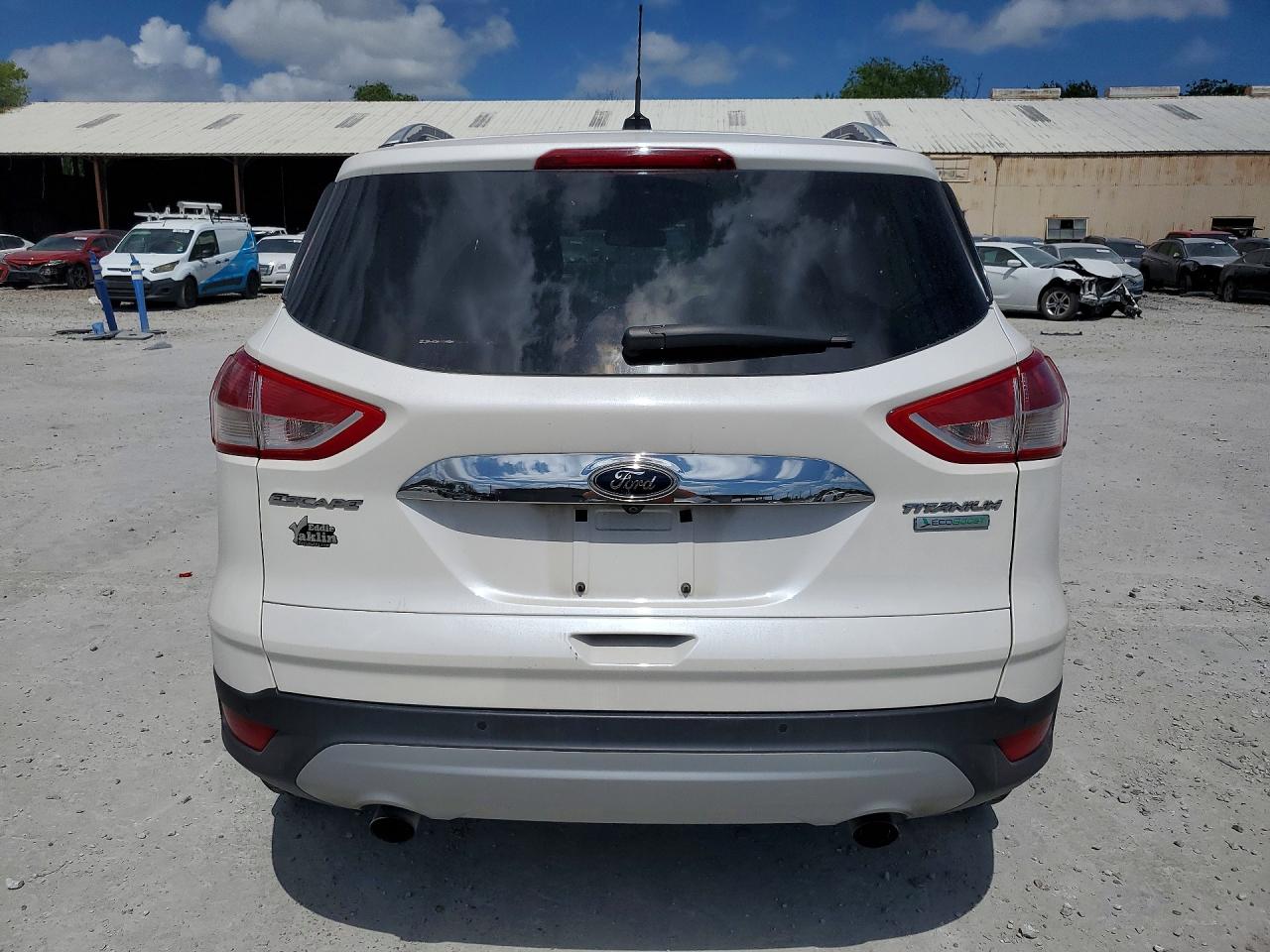 2015 Ford Escape Titanium Белый vin: 1FMCU0J9XFUC61499