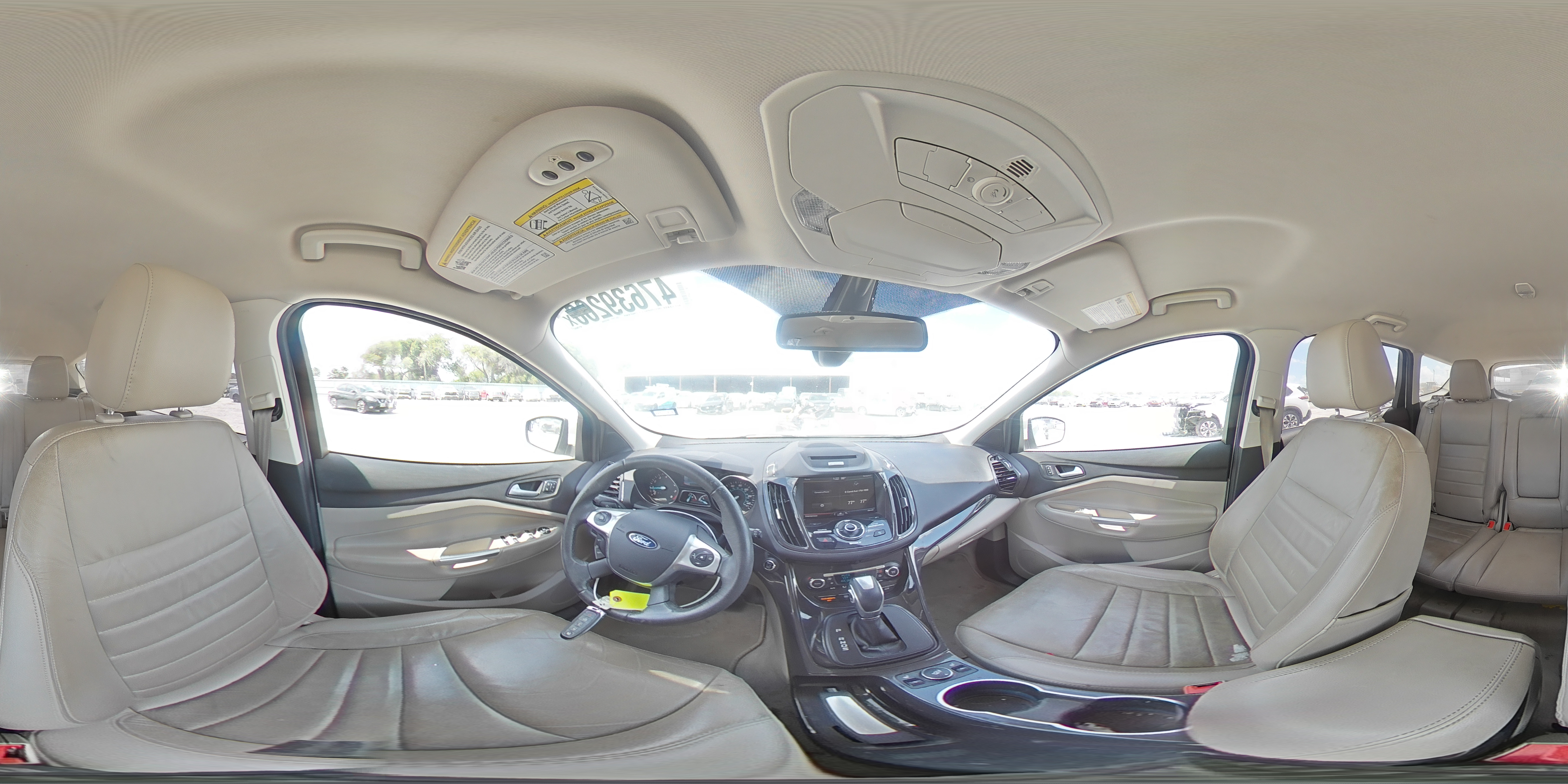 2015 Ford Escape Titanium Белый vin: 1FMCU0J9XFUC61499