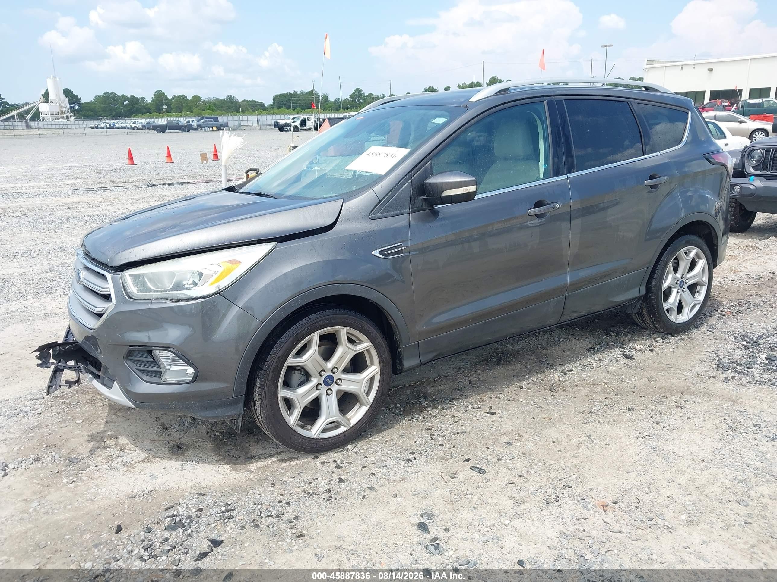 2017 Ford Escape Titanium Gray vin: 1FMCU0JDXHUD03743