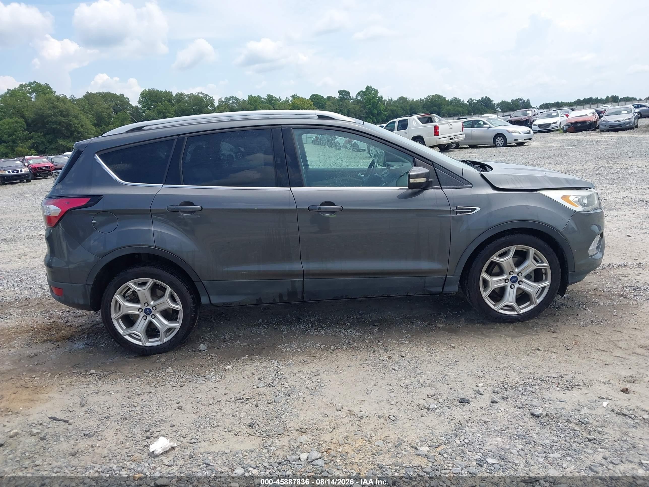 2017 Ford Escape Titanium Gray vin: 1FMCU0JDXHUD03743