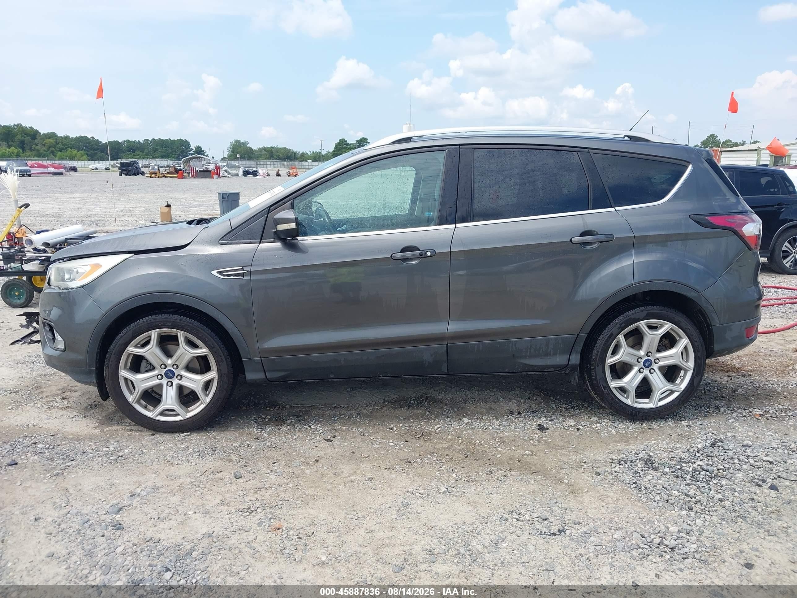 2017 Ford Escape Titanium Gray vin: 1FMCU0JDXHUD03743