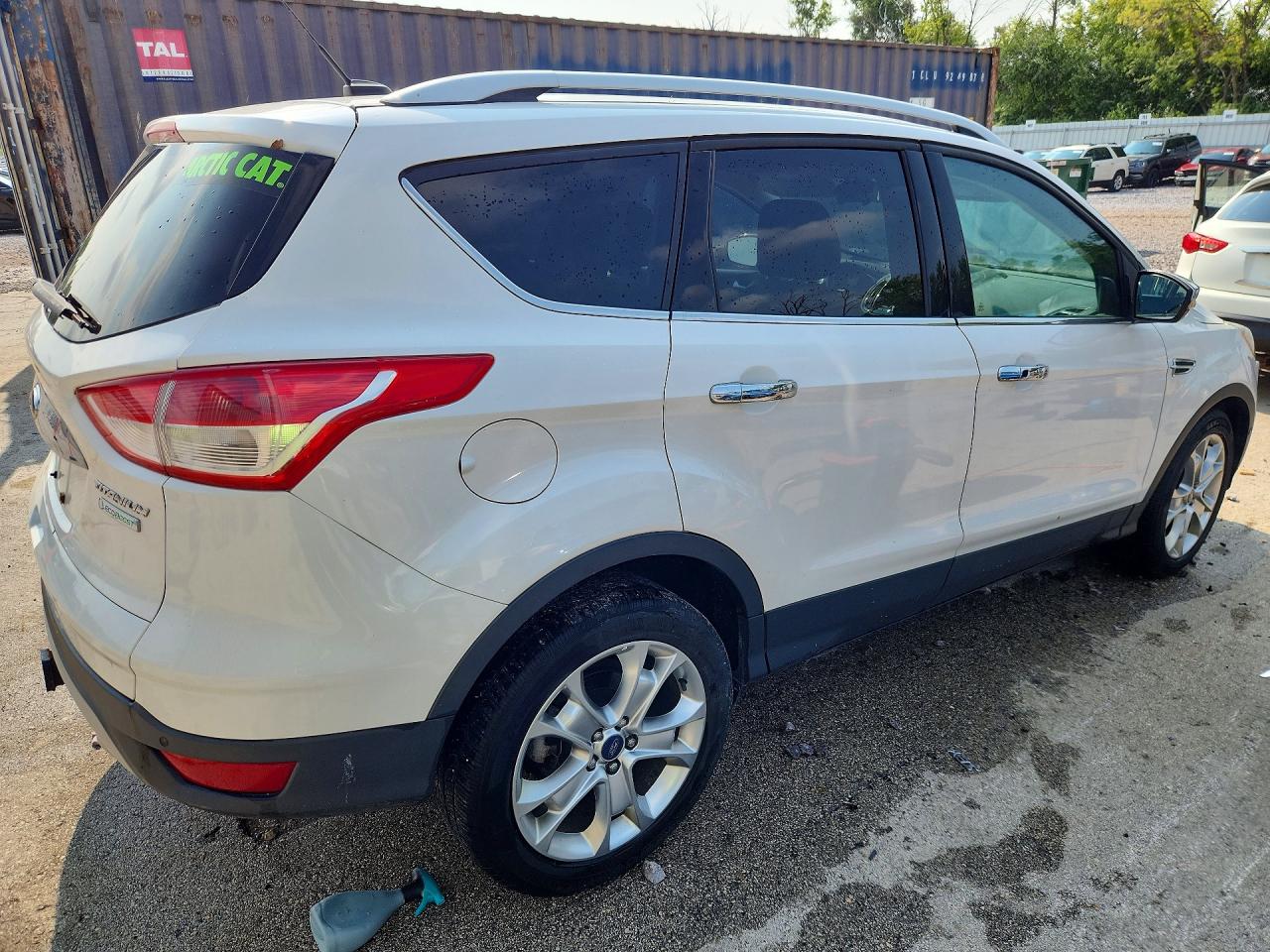 2014 Ford Escape Titanium White vin: 1FMCU0JX0EUB60050