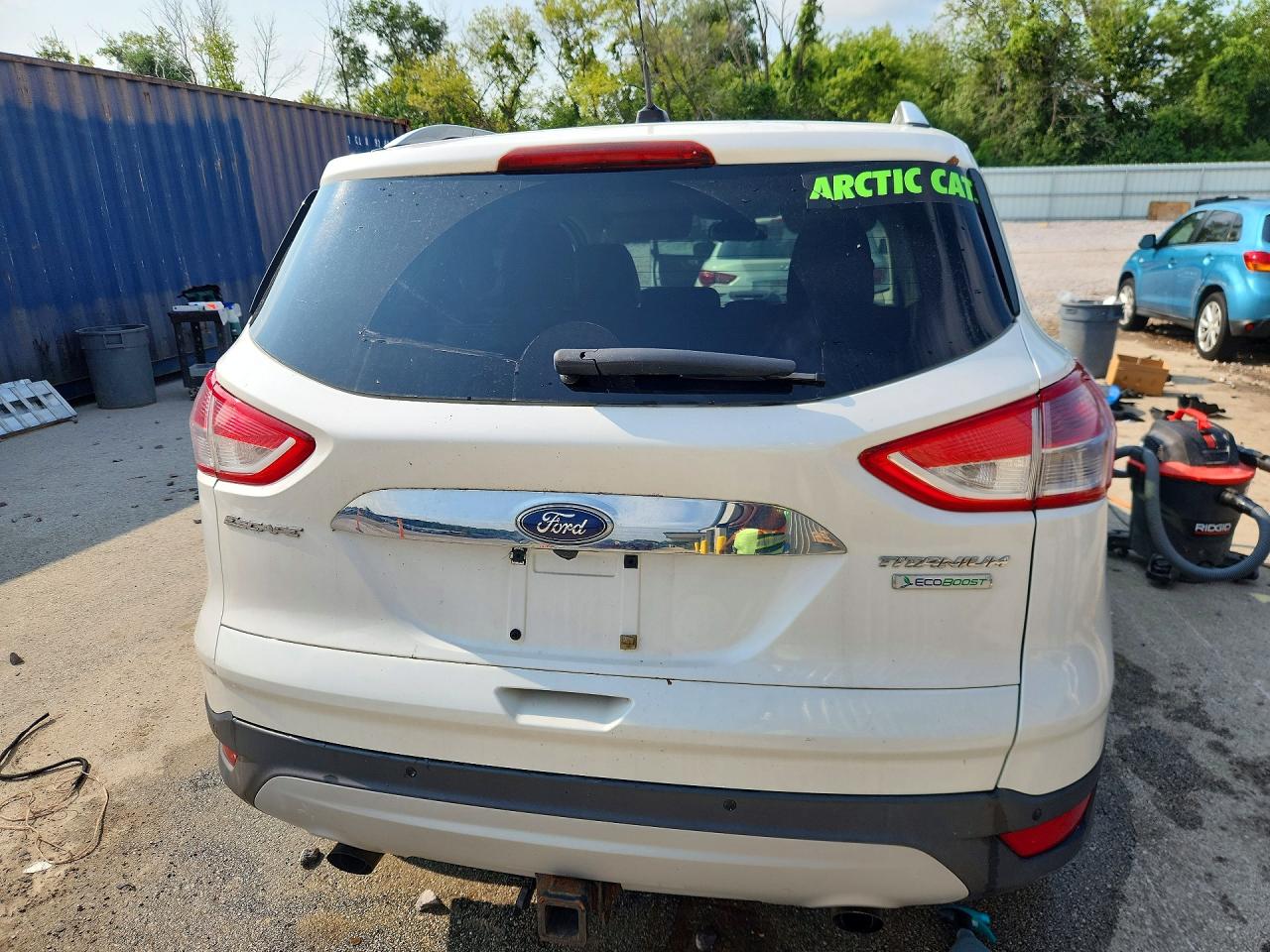 2014 Ford Escape Titanium White vin: 1FMCU0JX0EUB60050