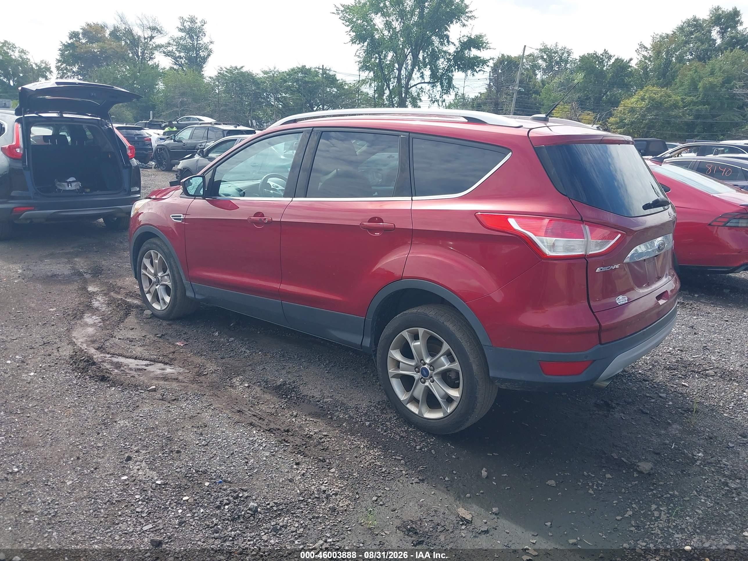 2014 Ford Escape Titanium Maroon vin: 1FMCU0JX0EUC14866