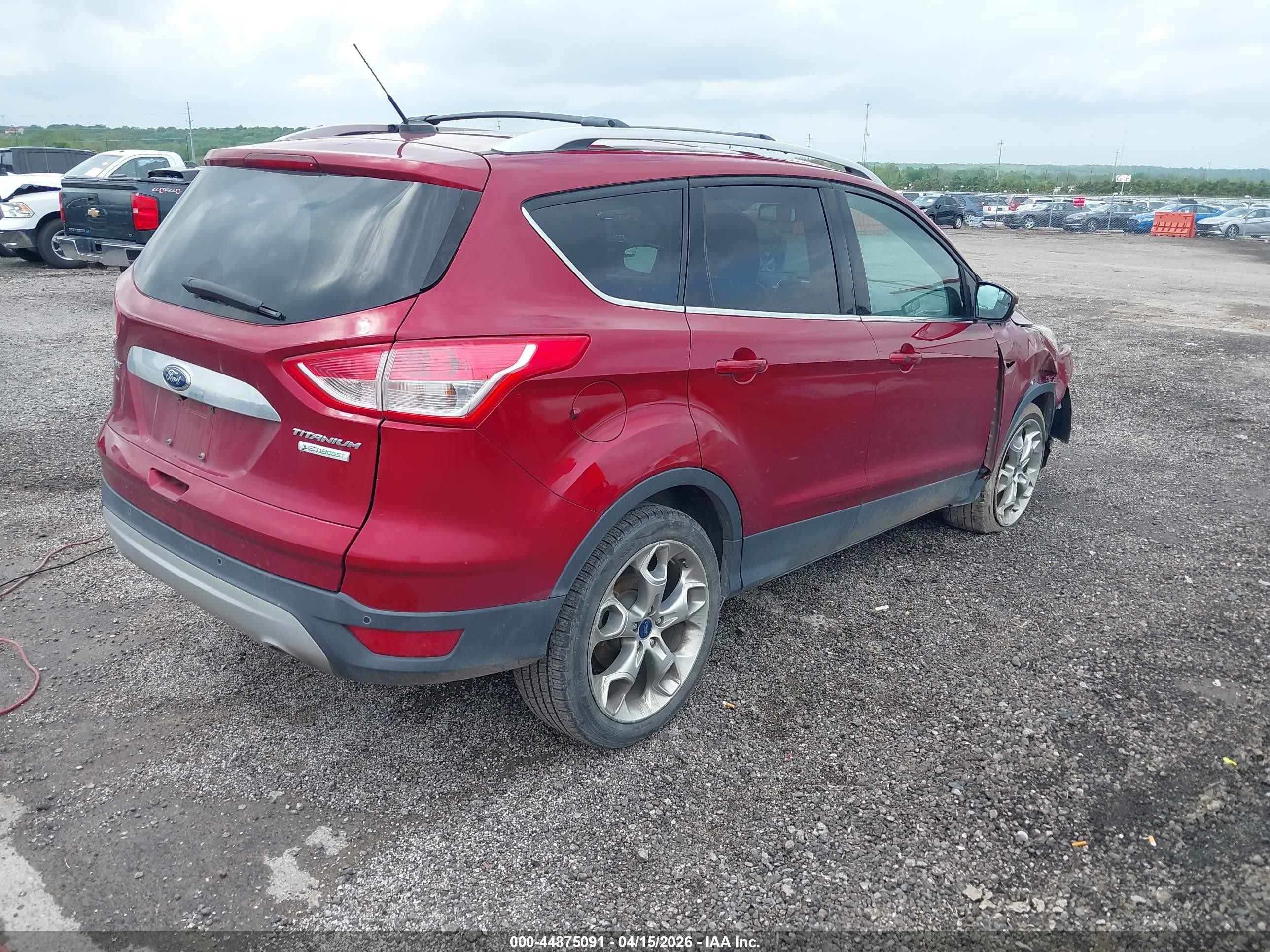 2014 Ford Escape Titanium Red vin: 1FMCU0JX0EUC44885