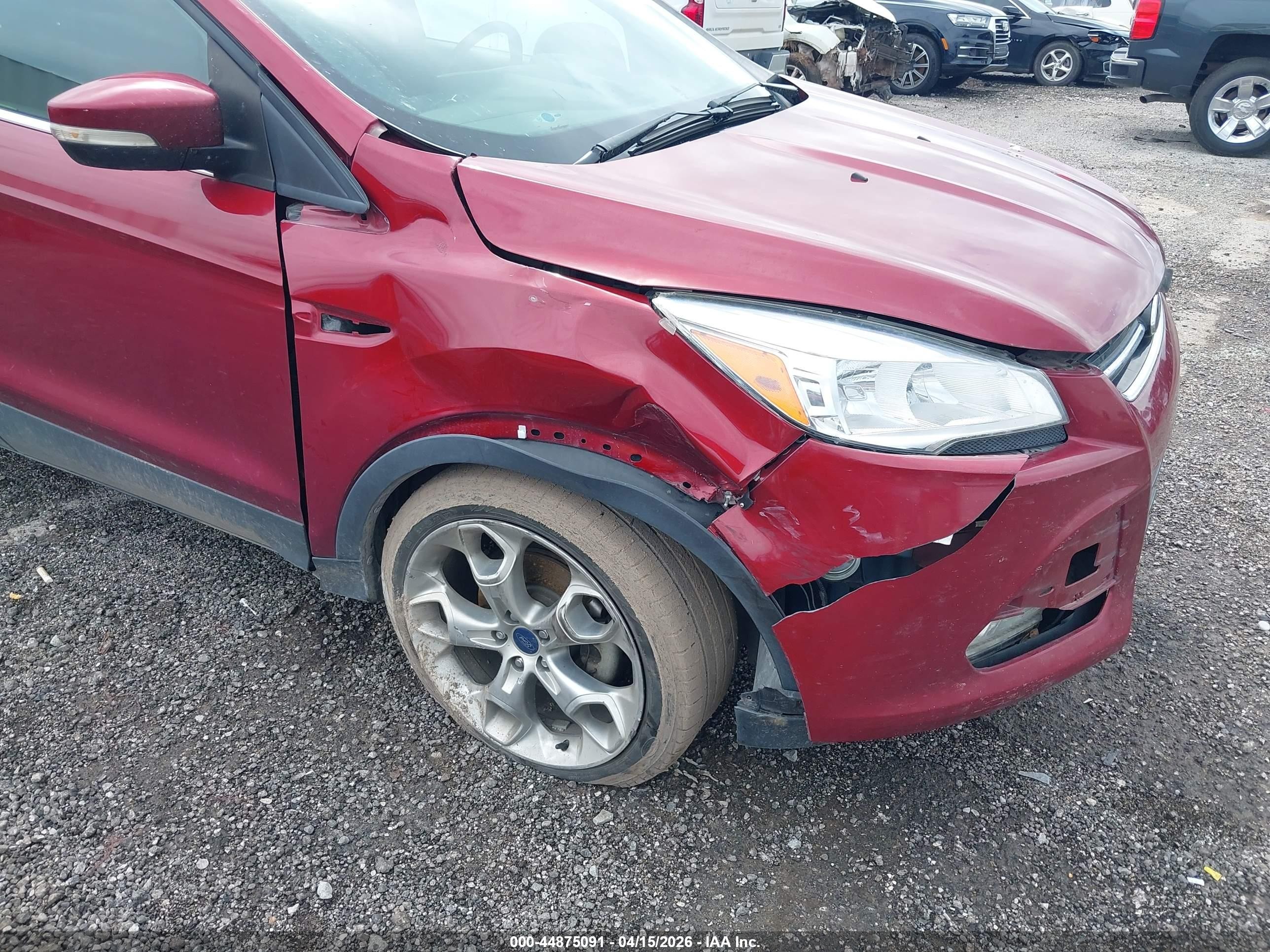 2014 Ford Escape Titanium Red vin: 1FMCU0JX0EUC44885