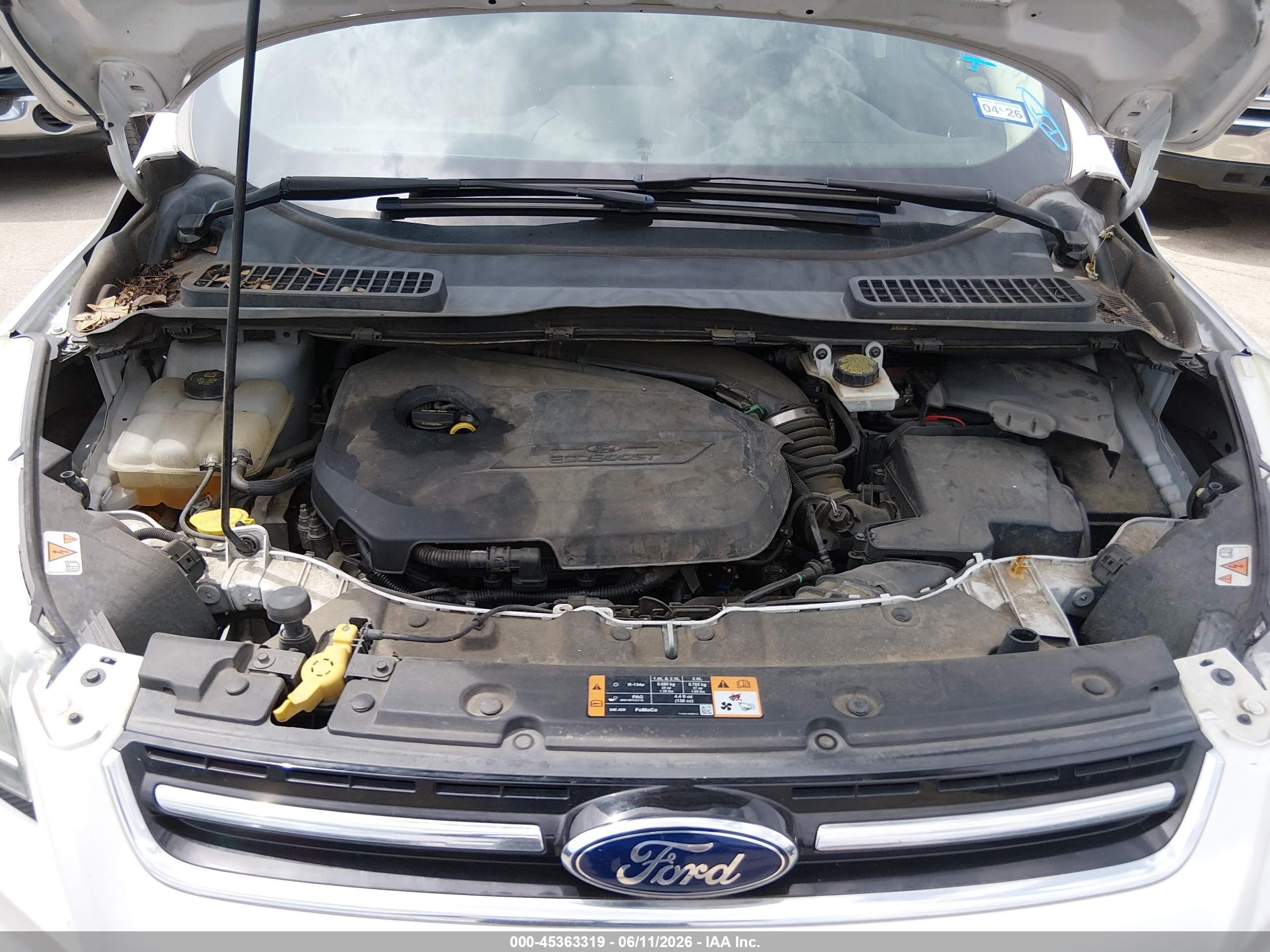 2014 Ford Escape Titanium White vin: 1FMCU0JX0EUE06983