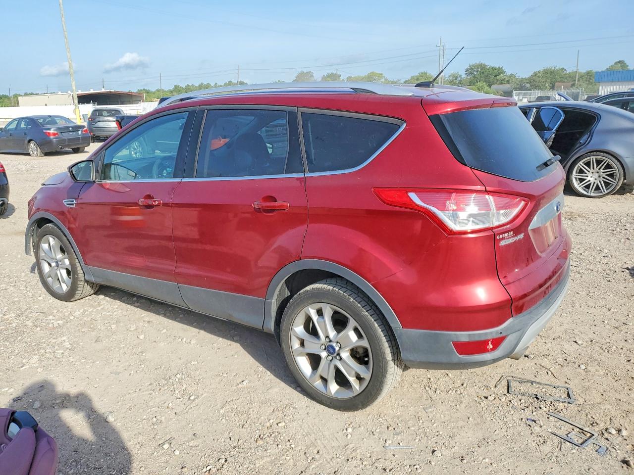 2014 Ford Escape Titanium Red vin: 1FMCU0JX0EUE11567