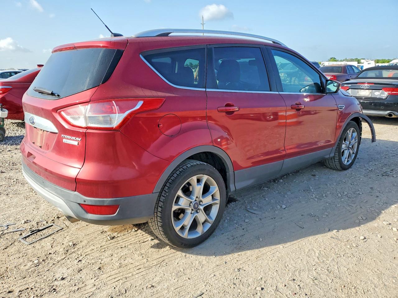 2014 Ford Escape Titanium Red vin: 1FMCU0JX0EUE11567