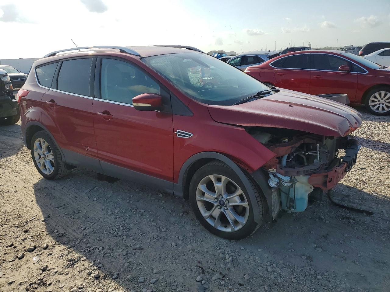2014 Ford Escape Titanium Red vin: 1FMCU0JX0EUE11567