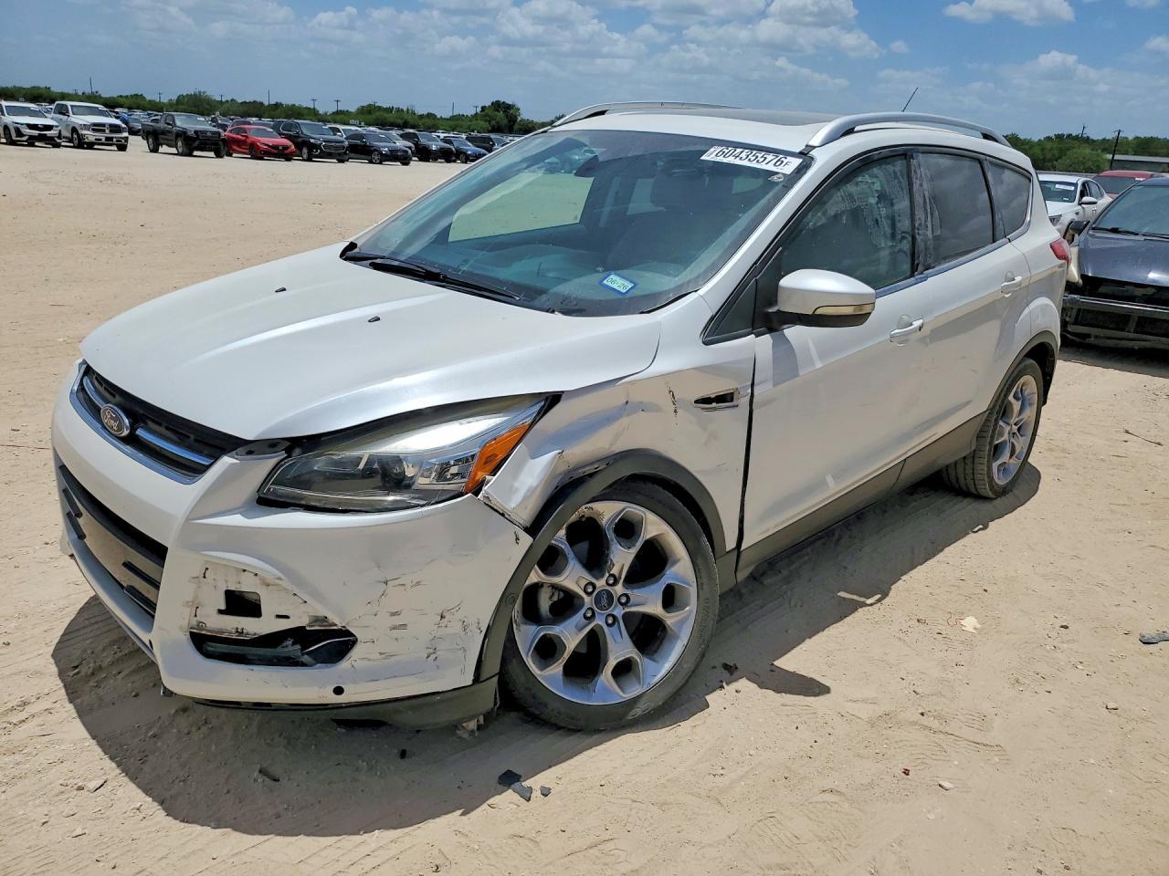 2014 Ford Escape Titanium White vin: 1FMCU0JX0EUE25453