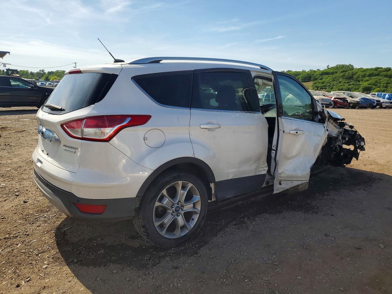 2015 Ford Escape Titanium White vin: 1FMCU0JX0FUA23983
