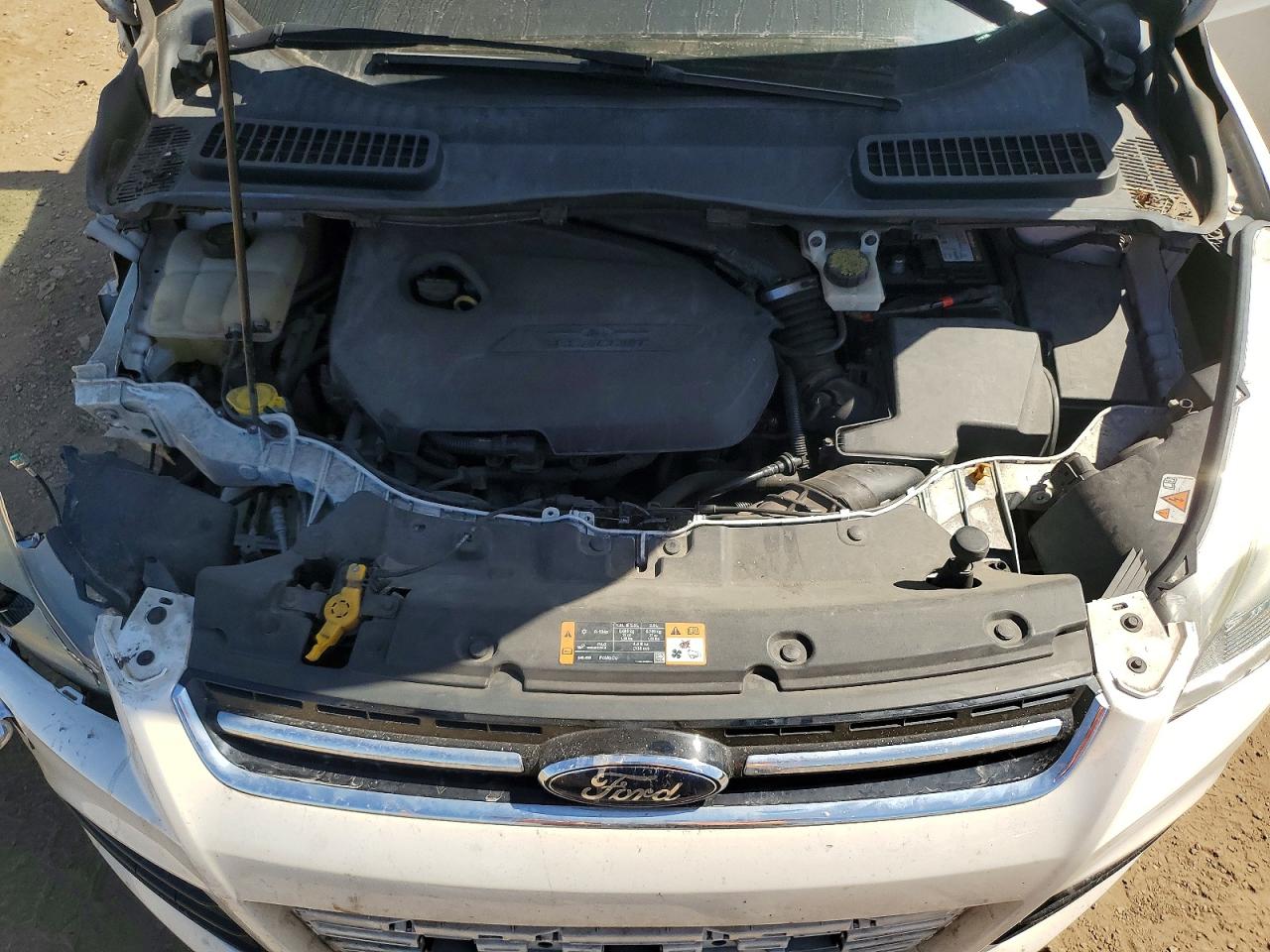 2015 Ford Escape Titanium White vin: 1FMCU0JX0FUA23983