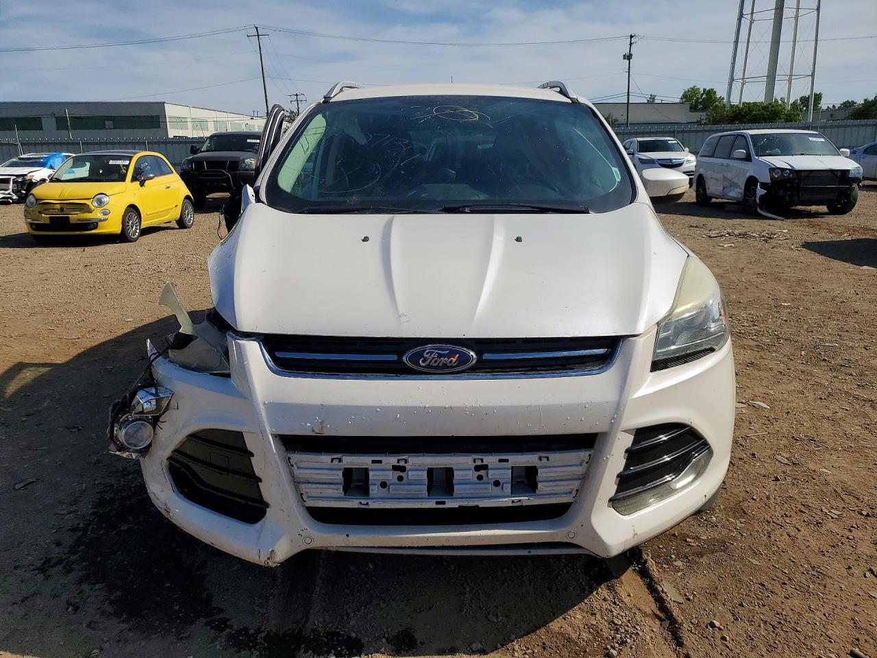2015 Ford Escape Titanium White vin: 1FMCU0JX0FUA23983