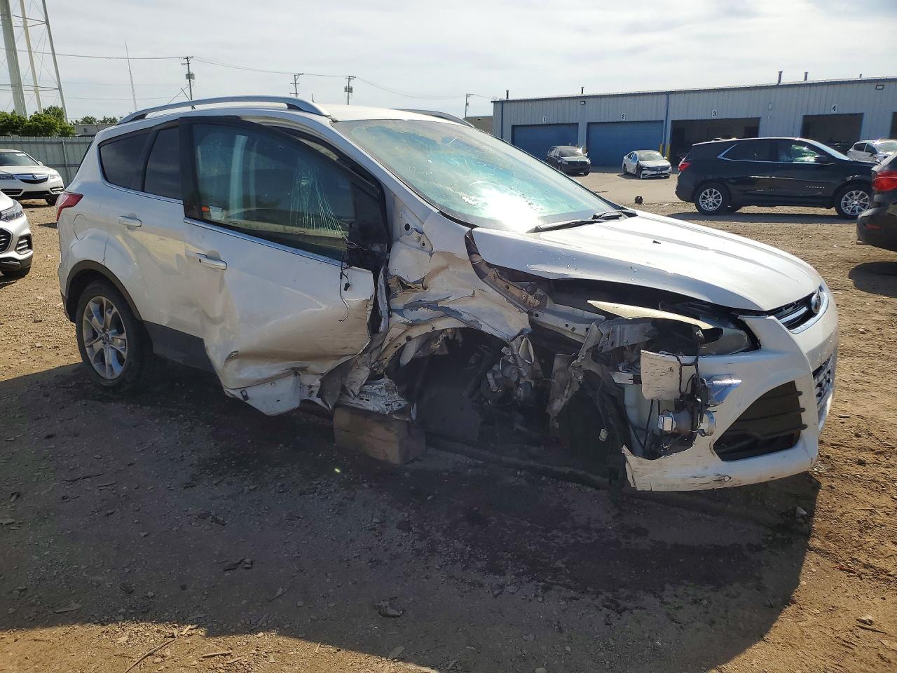 2015 Ford Escape Titanium White vin: 1FMCU0JX0FUA23983