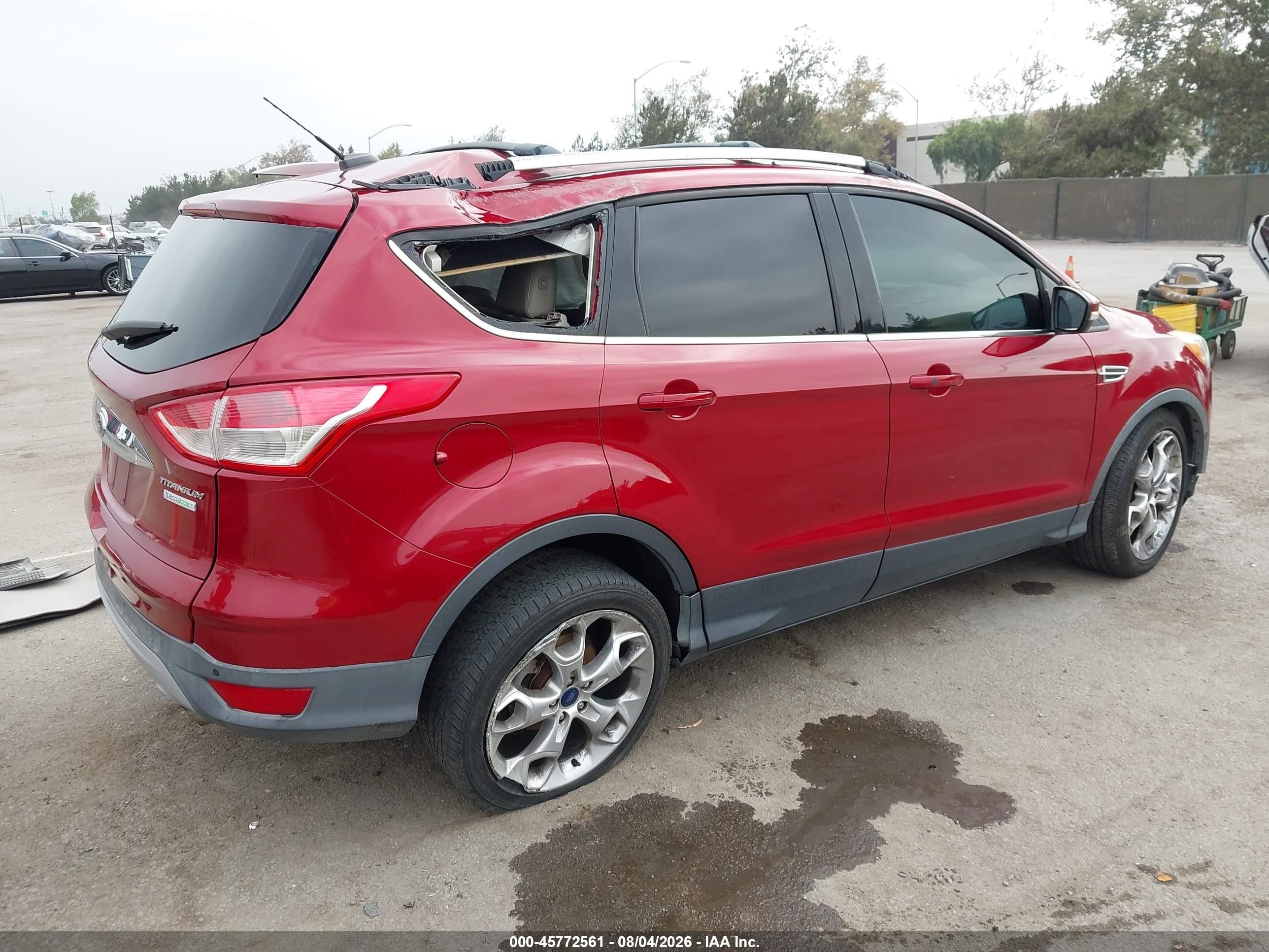 2015 Ford Escape Titanium Red vin: 1FMCU0JX0FUA62850