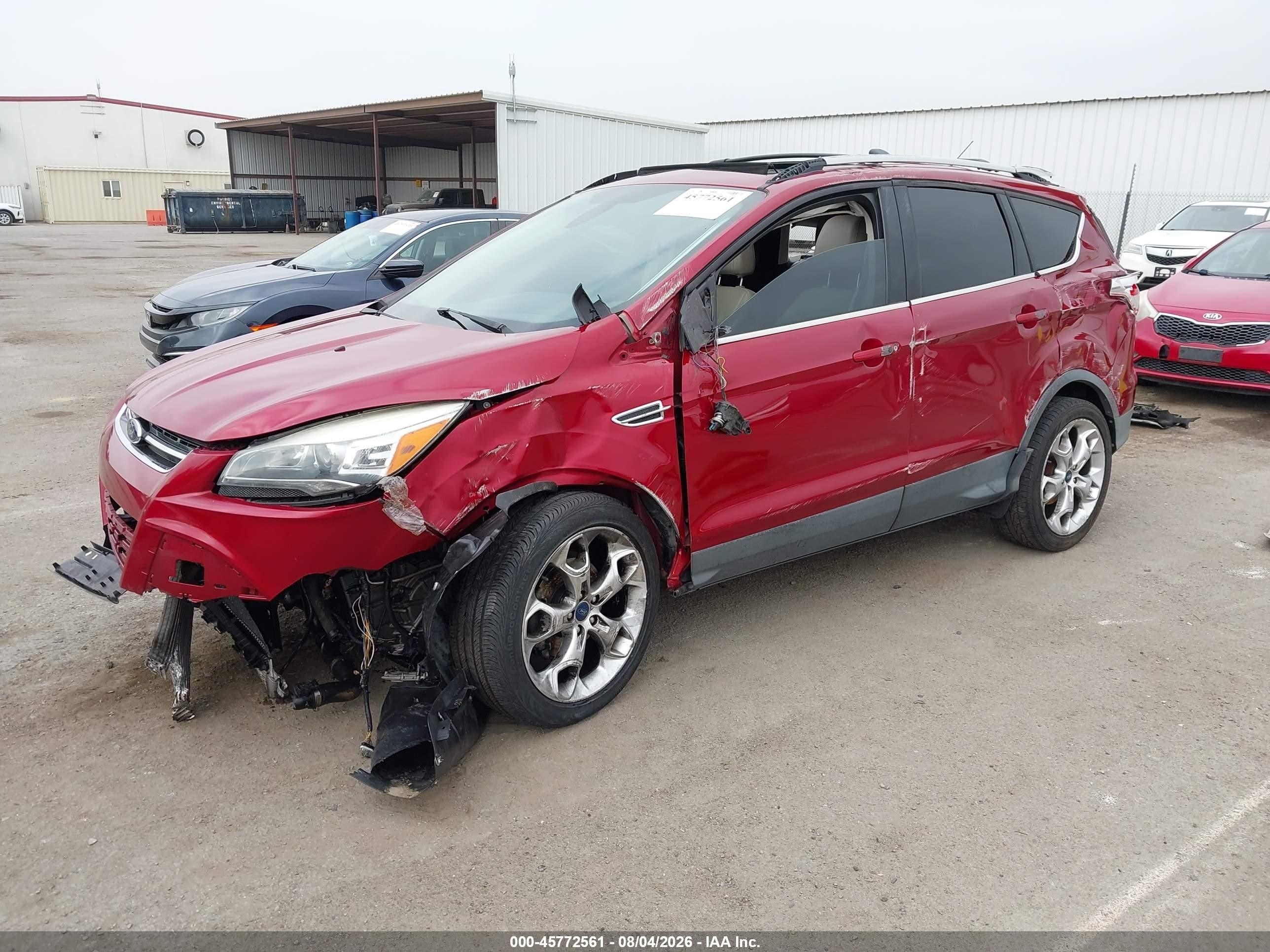 2015 Ford Escape Titanium Red vin: 1FMCU0JX0FUA62850
