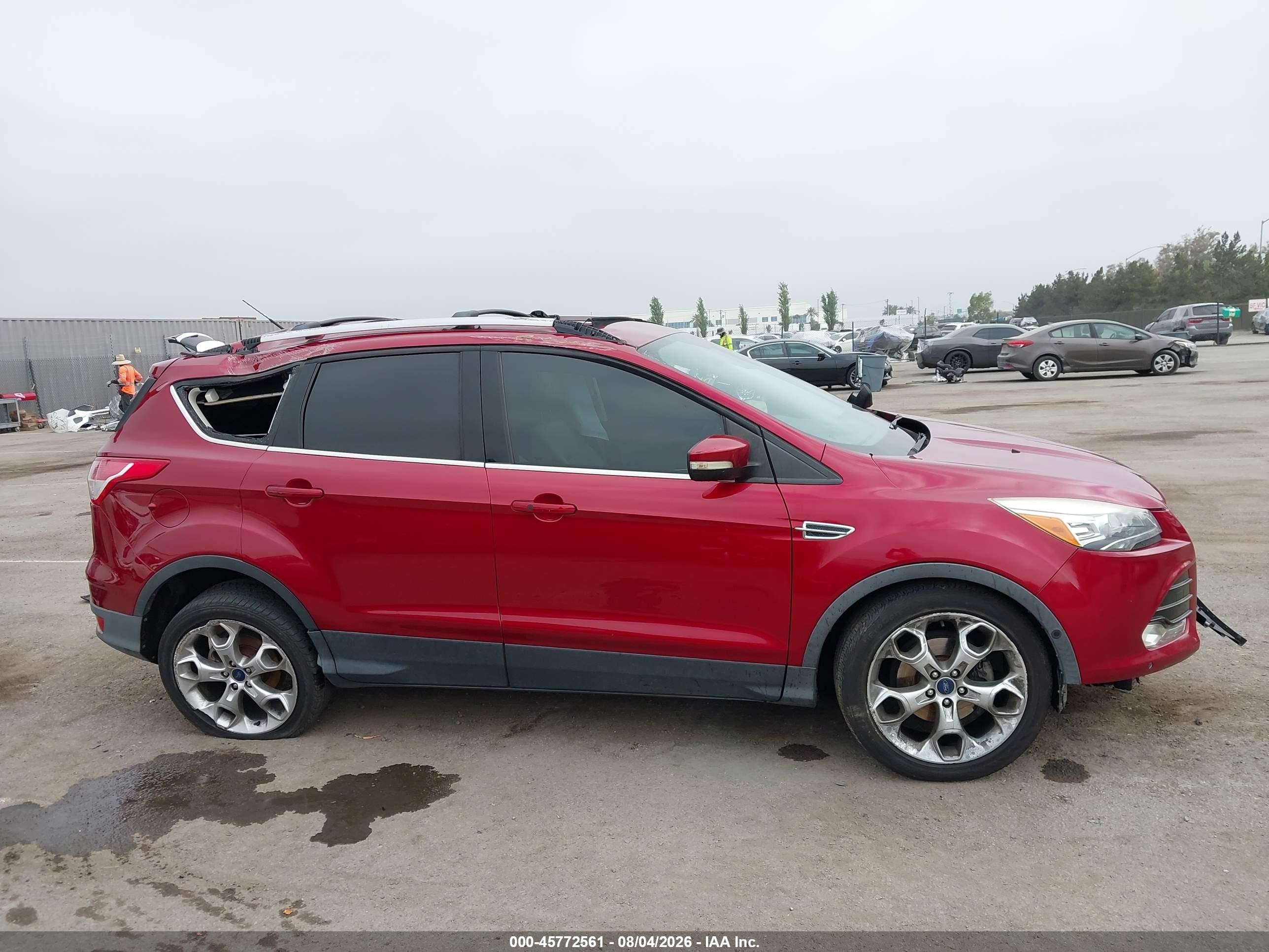 2015 Ford Escape Titanium Red vin: 1FMCU0JX0FUA62850