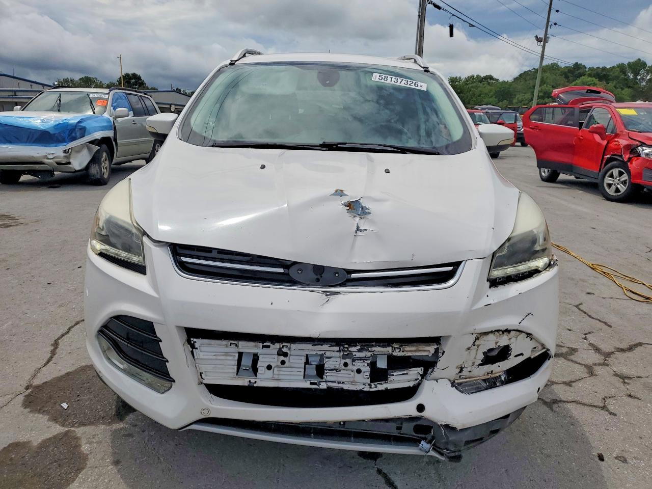 2015 Ford Escape Titanium White vin: 1FMCU0JX0FUA76909