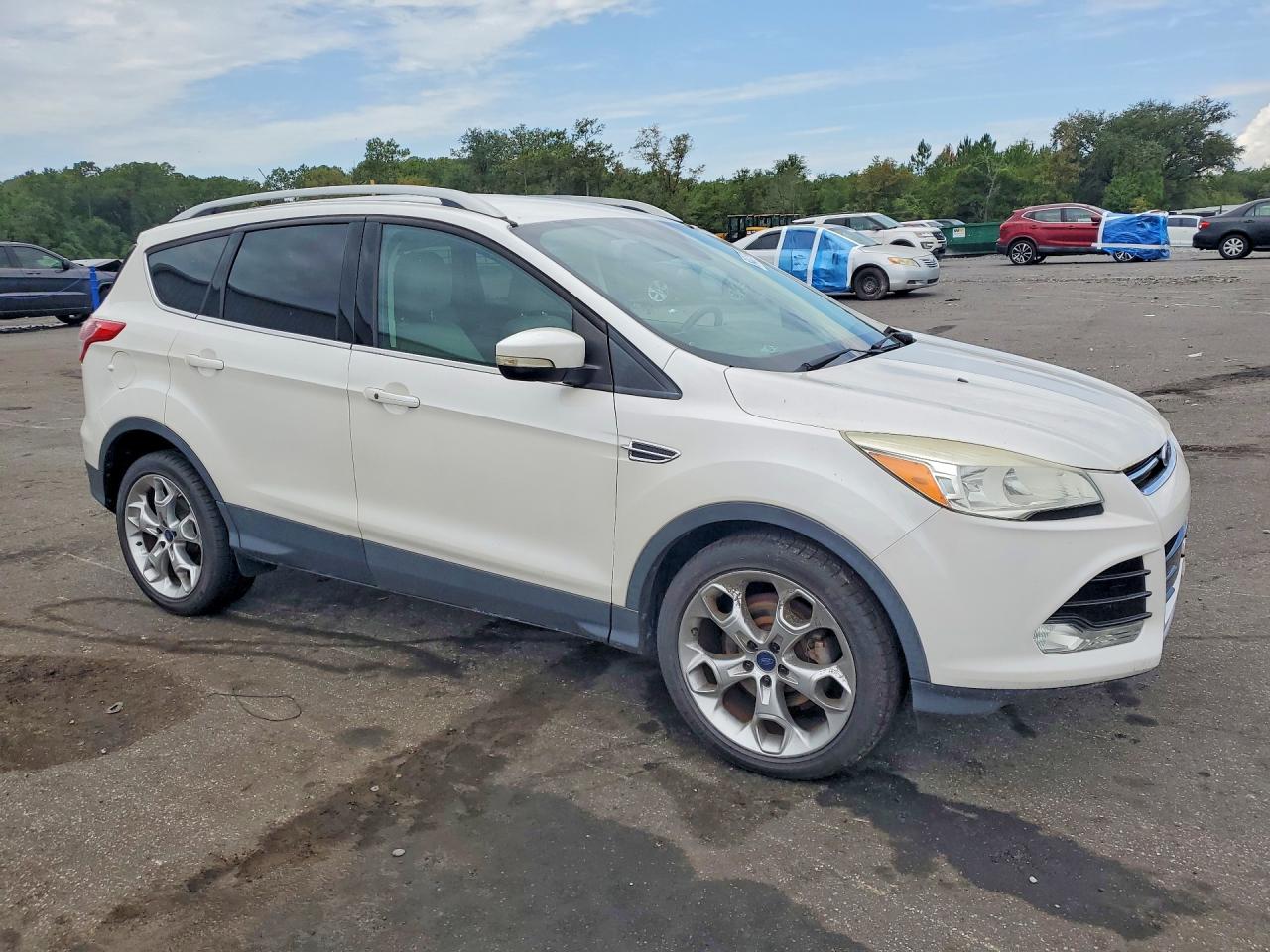 2015 Ford Escape Titanium Белый vin: 1FMCU0JX0FUC21107