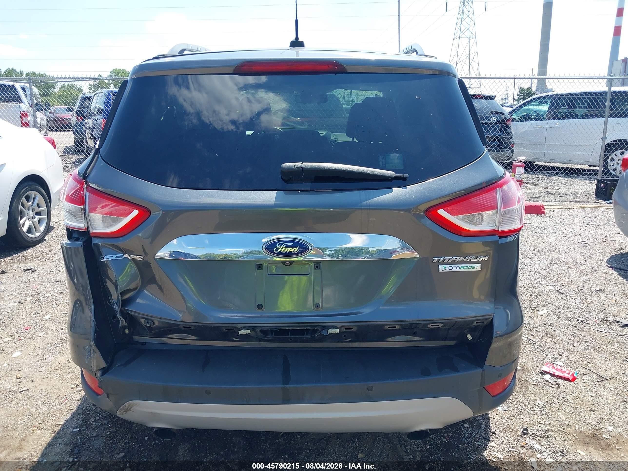 2015 Ford Escape Titanium Gray vin: 1FMCU0JX0FUC22824