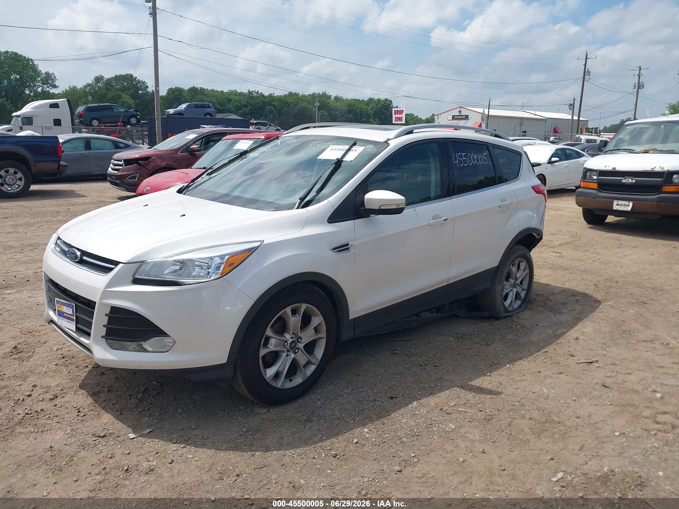2015 Ford Escape Titanium White vin: 1FMCU0JX0FUC76558