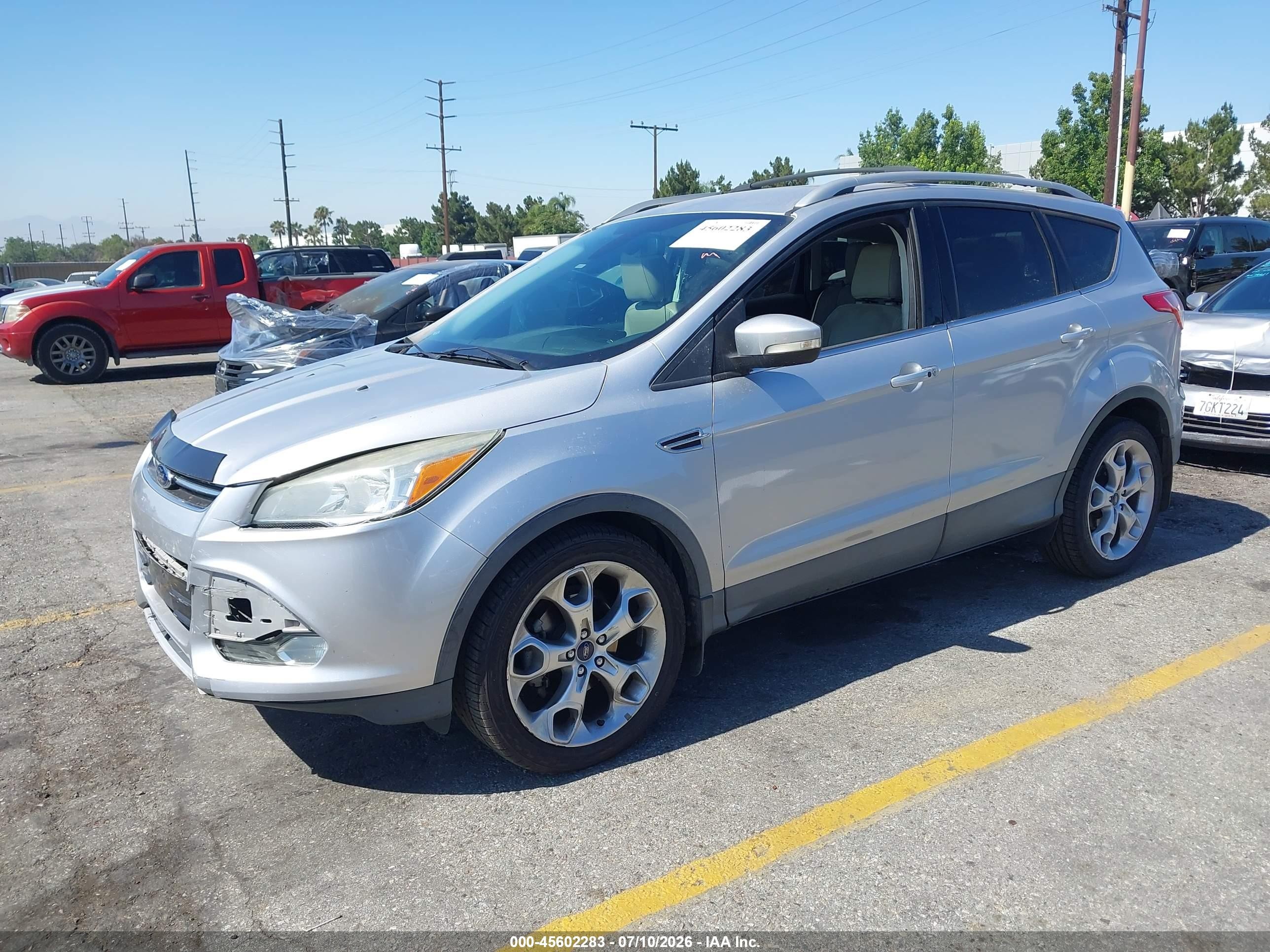 2014 Ford Escape Titanium Silver vin: 1FMCU0JX1EUA30181