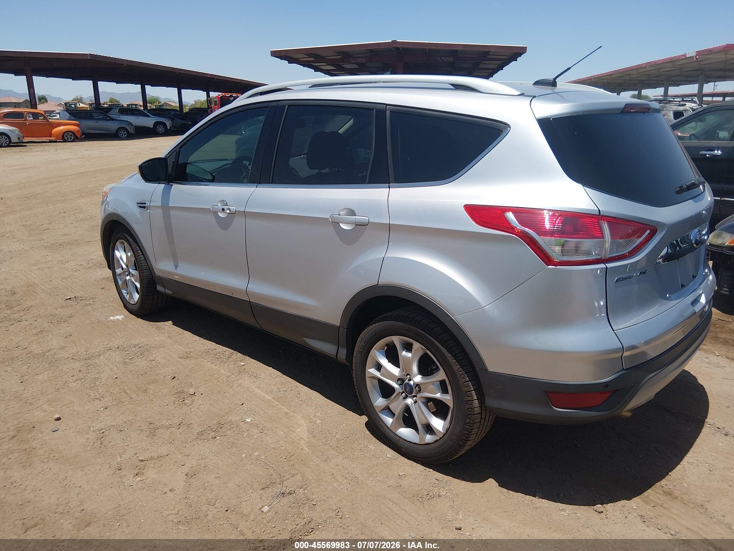 2014 Ford Escape Titanium Silver vin: 1FMCU0JX1EUA45716