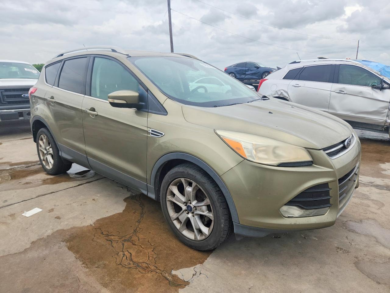 2014 Ford Escape Titanium Green vin: 1FMCU0JX1EUB34105