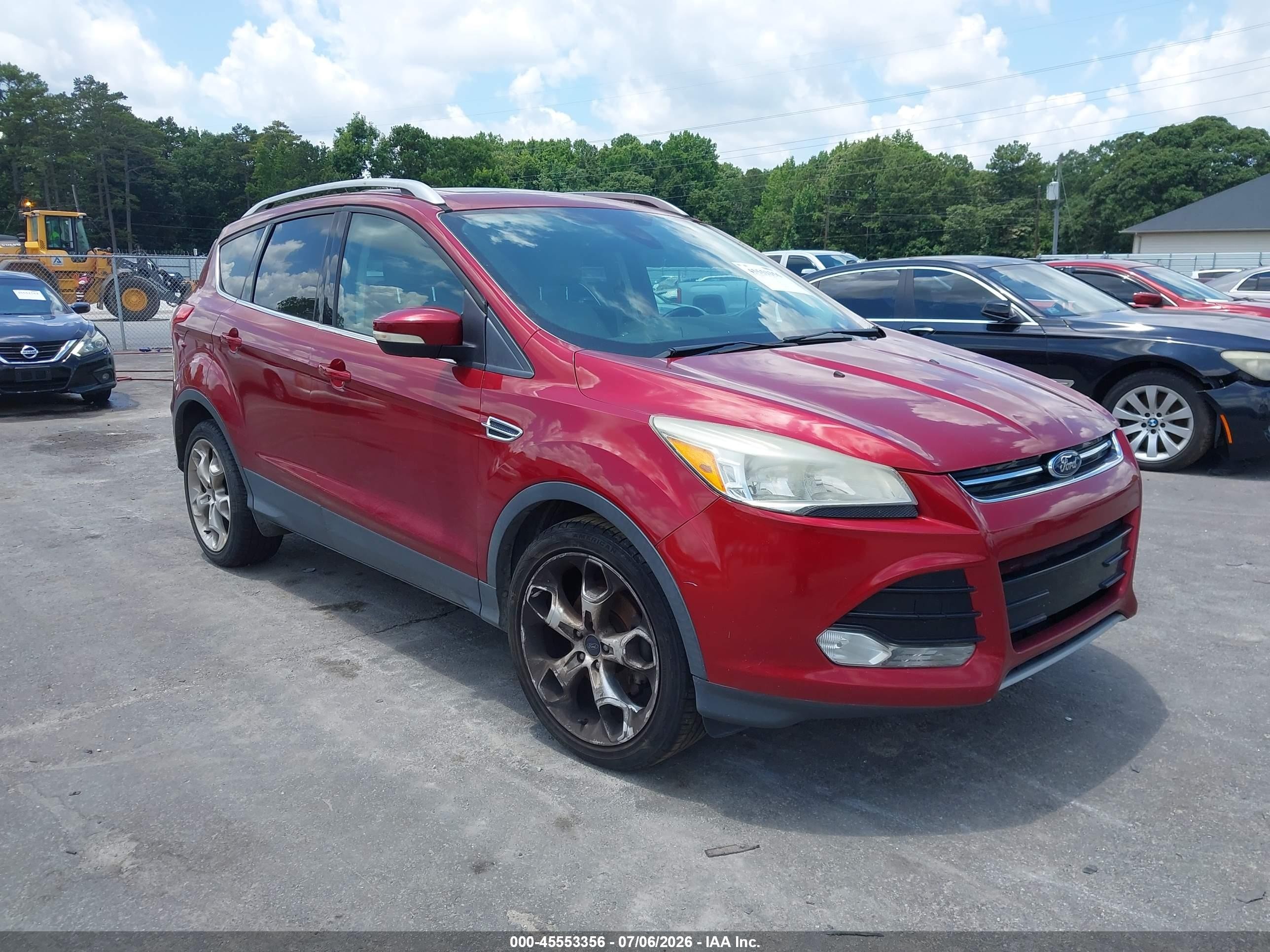 2014 Ford Escape Titanium Red vin: 1FMCU0JX1EUB54354
