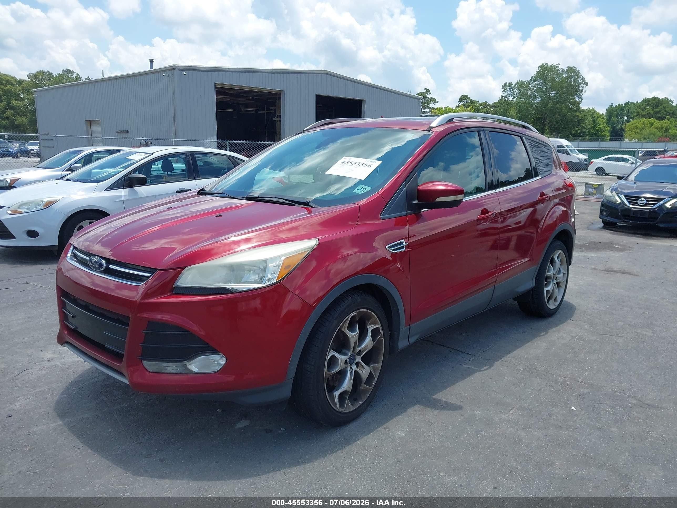 2014 Ford Escape Titanium Red vin: 1FMCU0JX1EUB54354