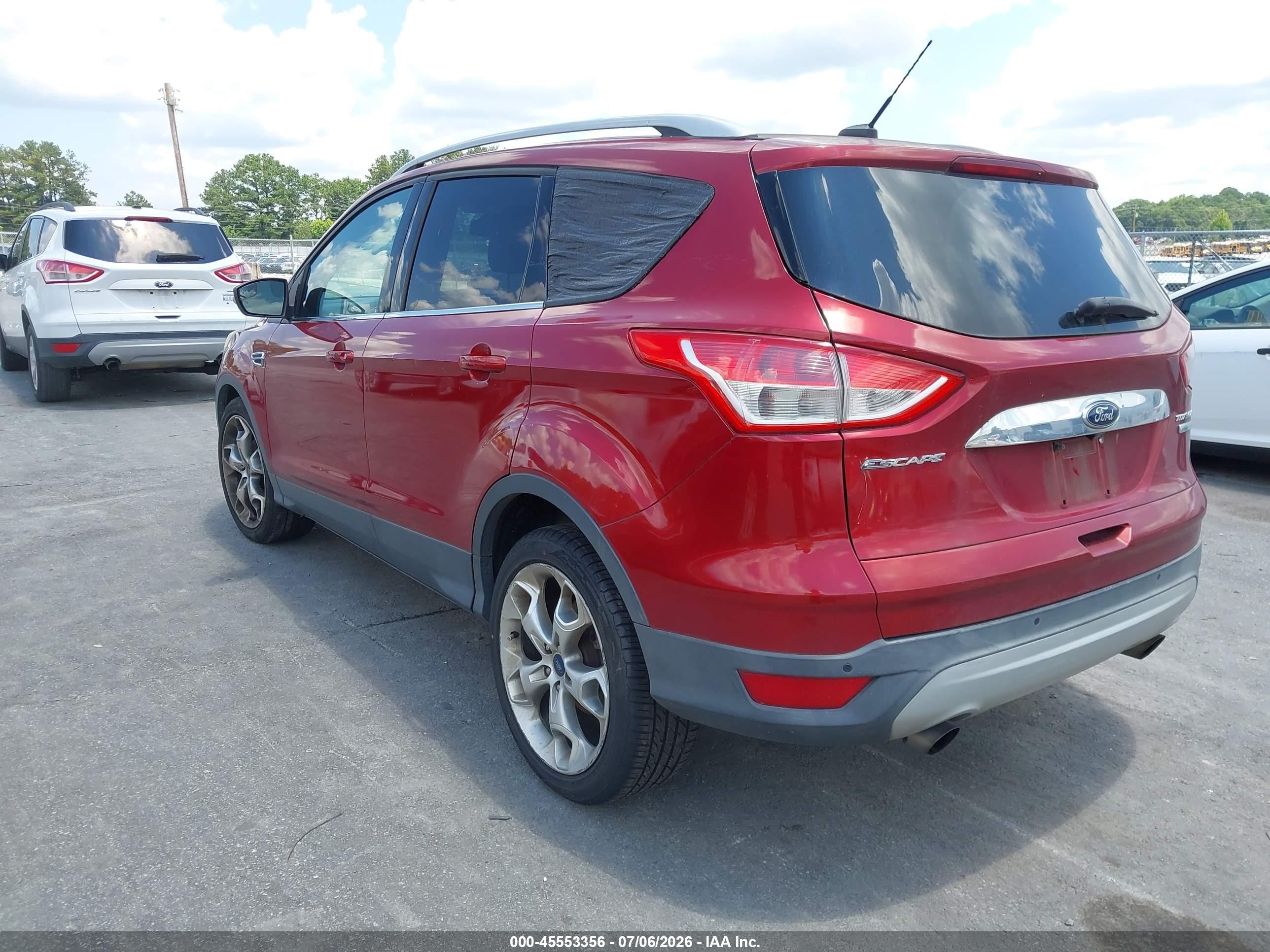 2014 Ford Escape Titanium Red vin: 1FMCU0JX1EUB54354